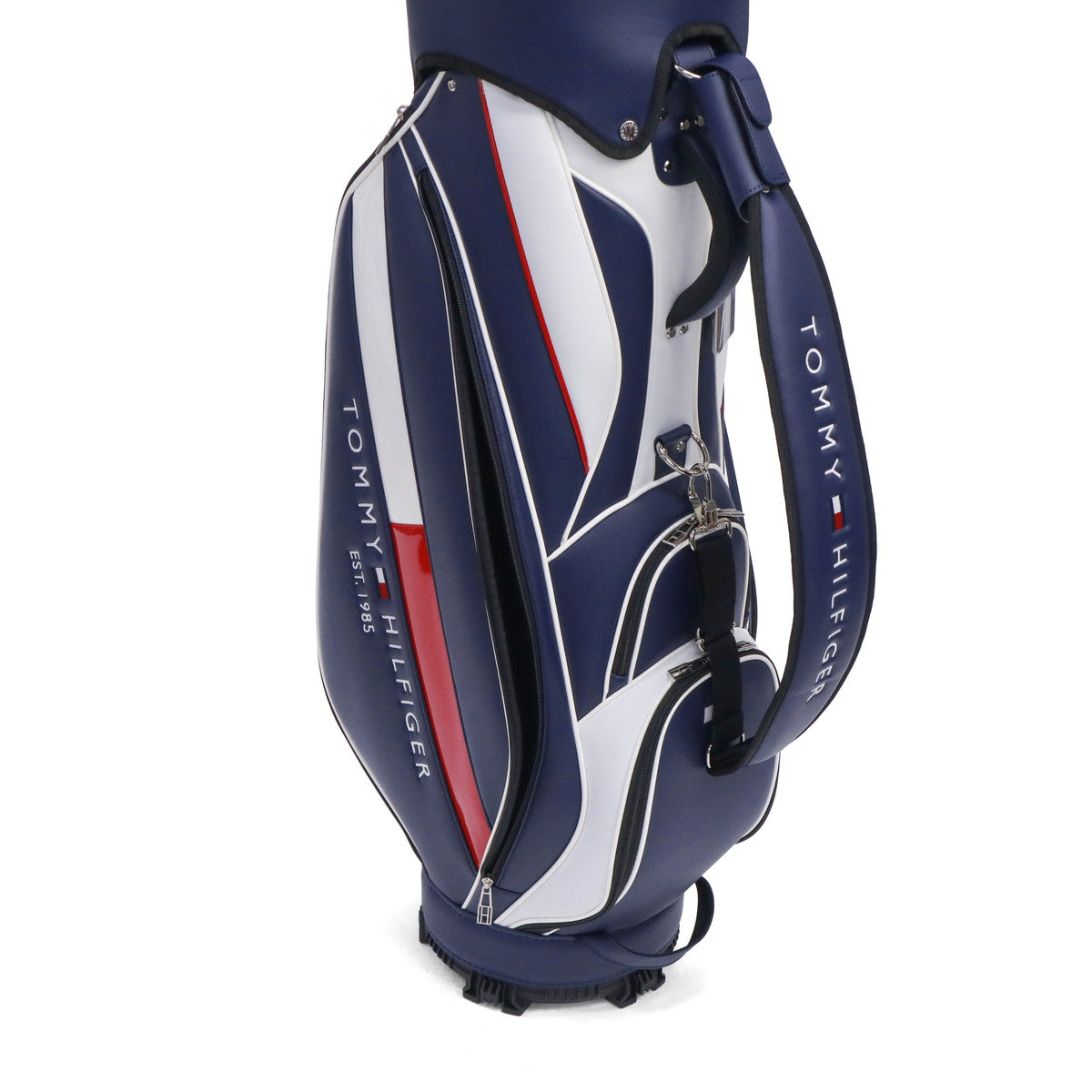 トミー ヒルフィガー ゴルフ TOMMY HILFIGER GOLF キャディバッグ メンズ レディース おしゃれ 9.0型 9型 46インチ 5分割 軽量 カート型 合皮 キャディ バッグ カートキャディバッグ ベーシック THMG4SC5 （ブラック） ブラック