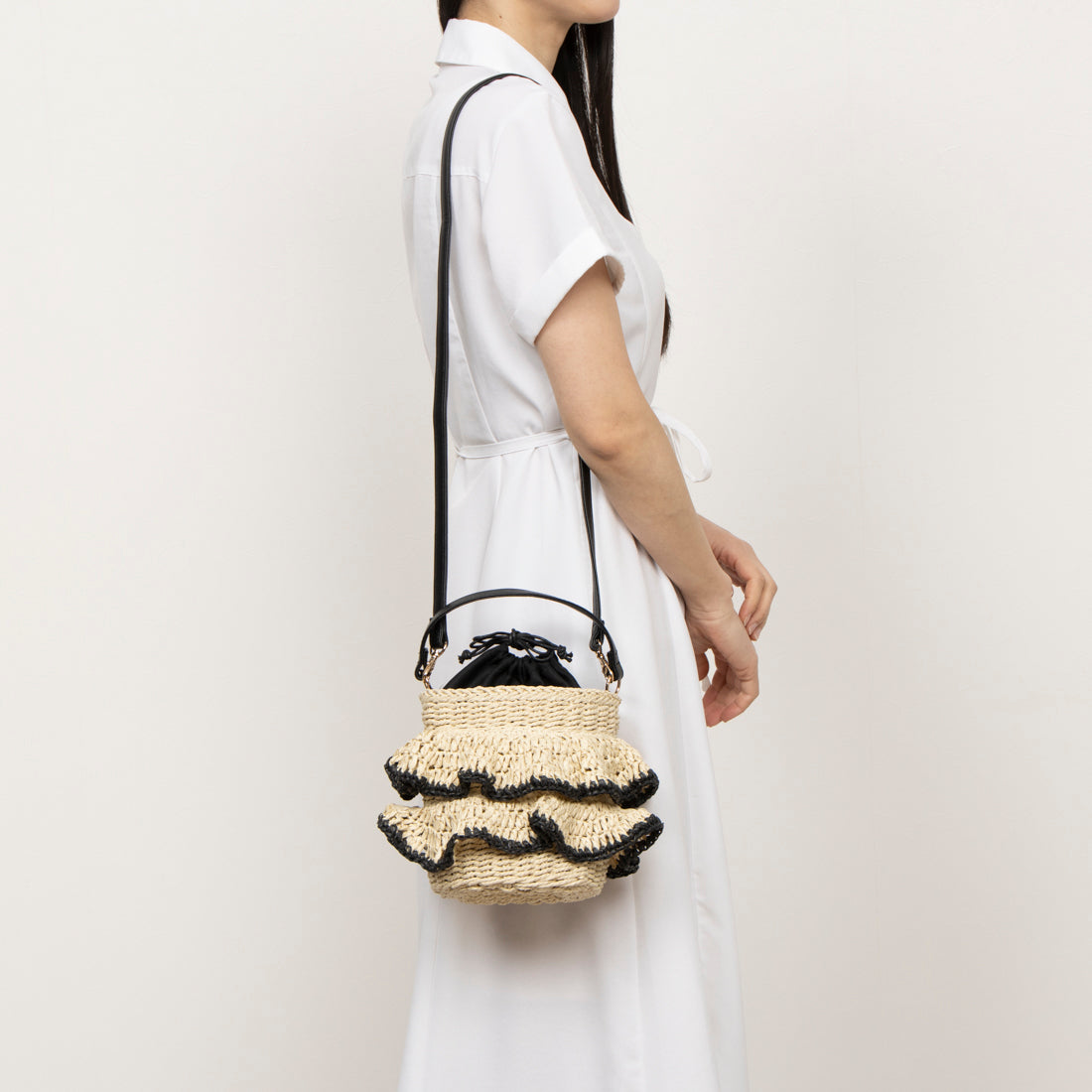 MIAN Frill 2WAY Basket Bag