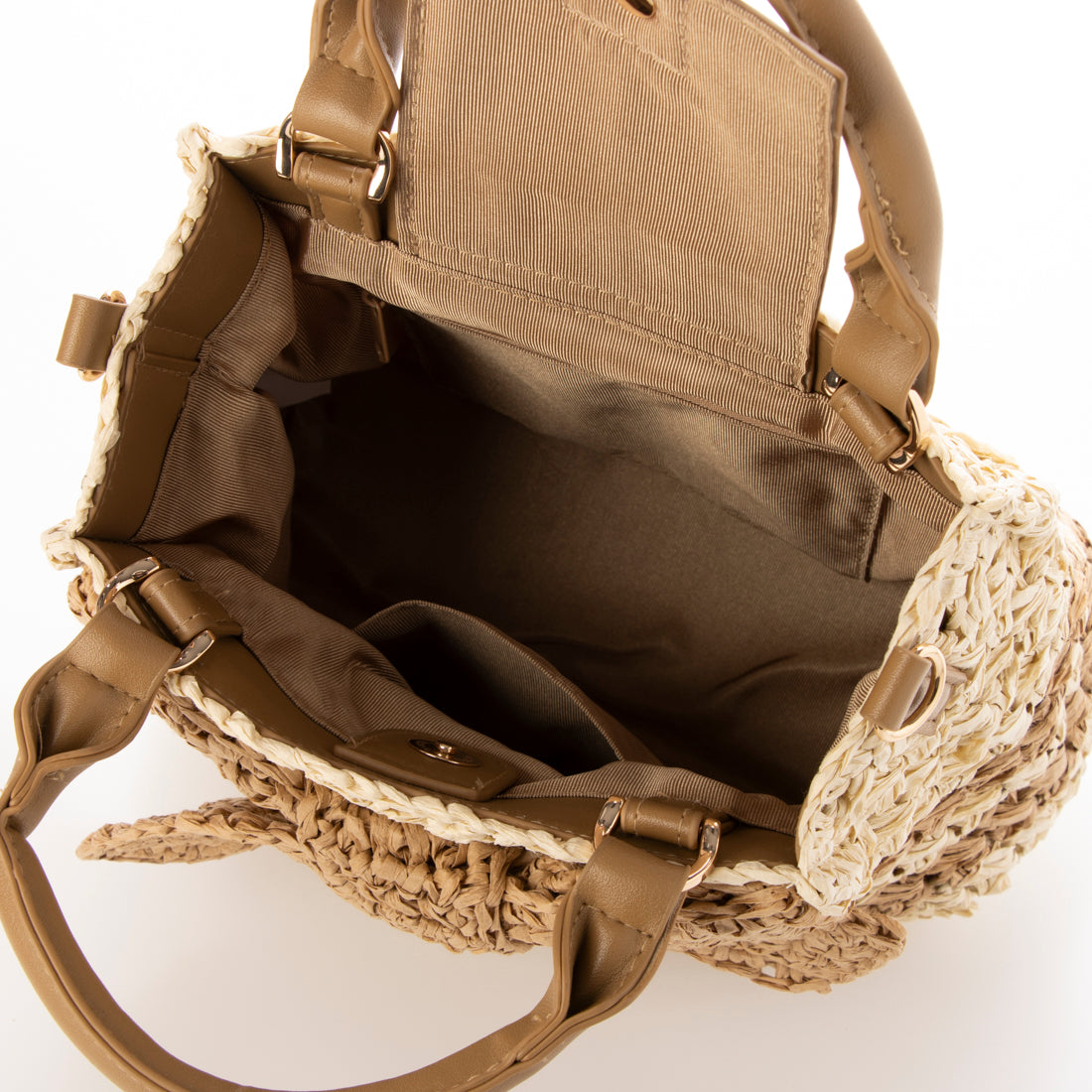 MIAN Front Ribbon 2WAY Basket Bag