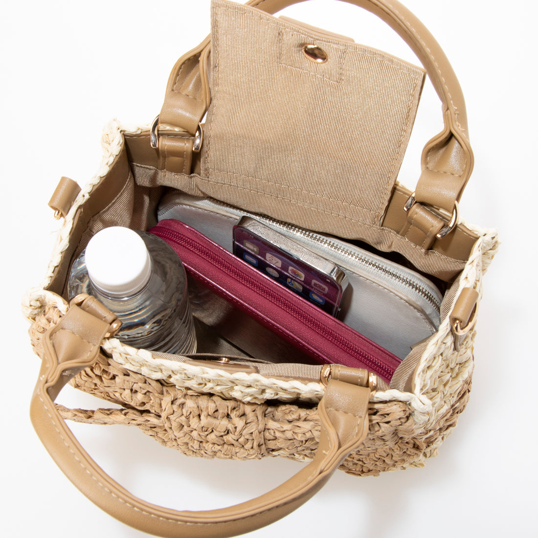MIAN Front Ribbon 2WAY Basket Bag
