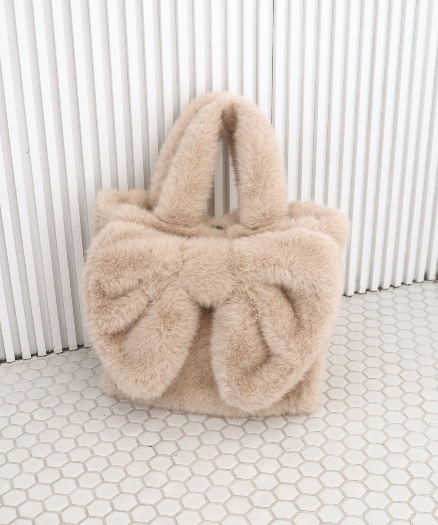 ミアン MIAN リボントートバッグ （アイボリー） アイボリー