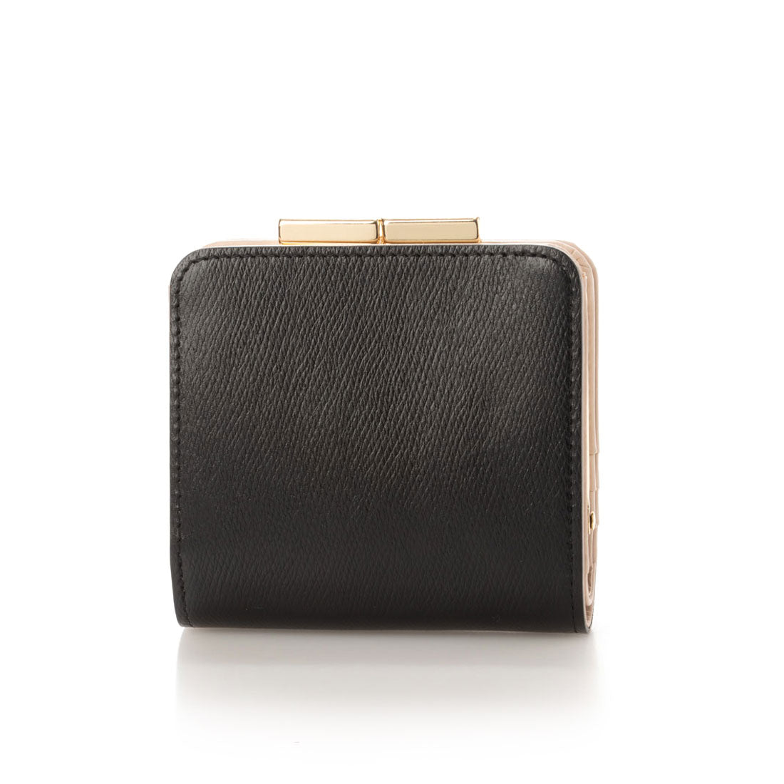 ミアン MIAN  【本革/コンパクト/がまぐち】KERRIA / 国産牛革  がま口二つ折り財布 （ブラック） ブラック