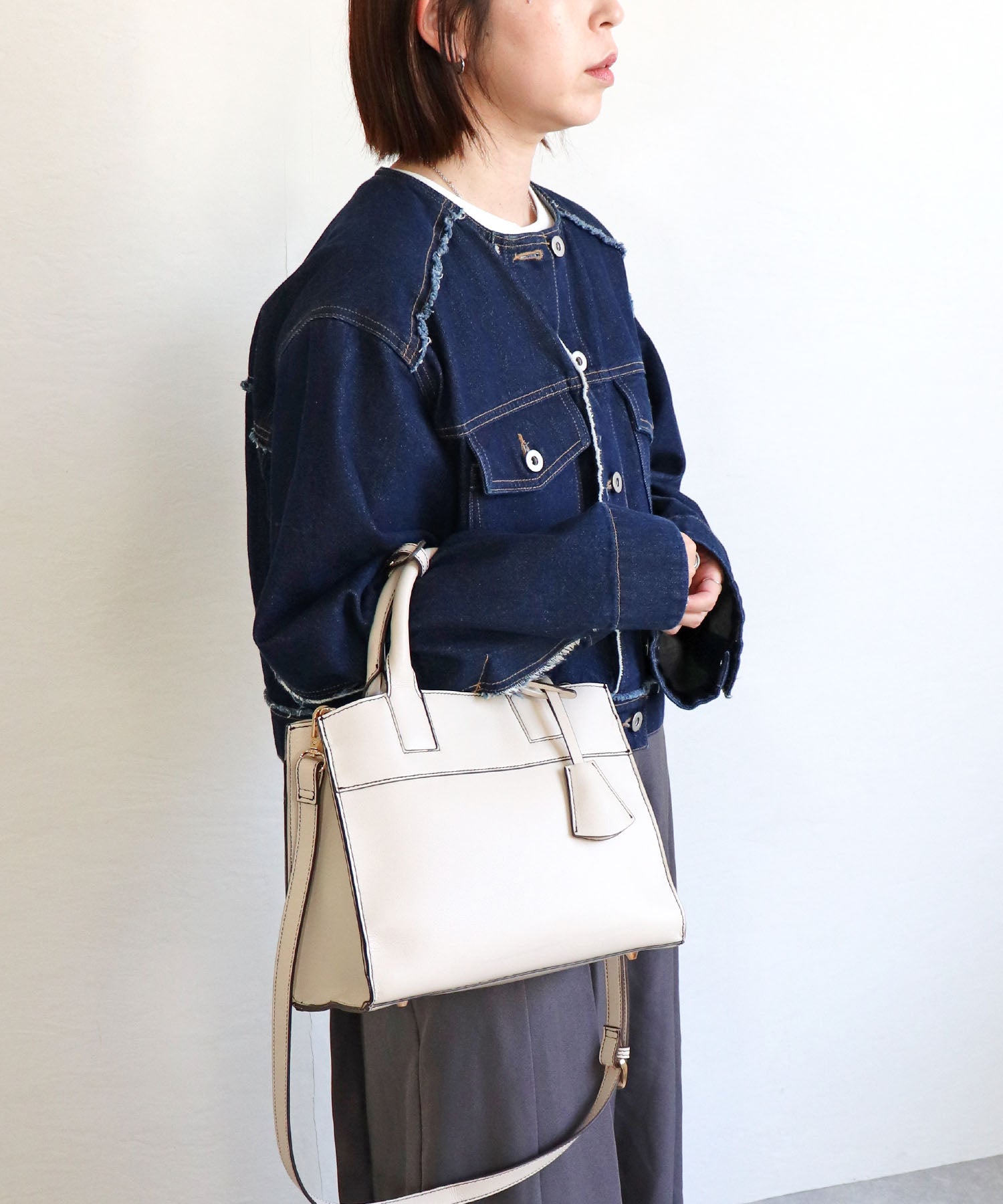 MIAN [Ceremony/Medium size/Seasonless] MALLOW / 2way handbag