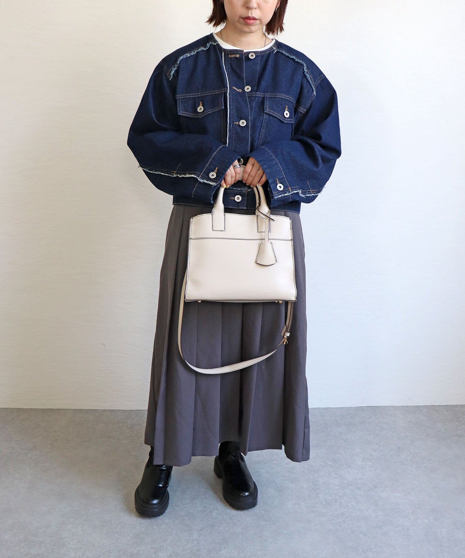 MIAN [Ceremony/Medium size/Seasonless] MALLOW / 2way handbag