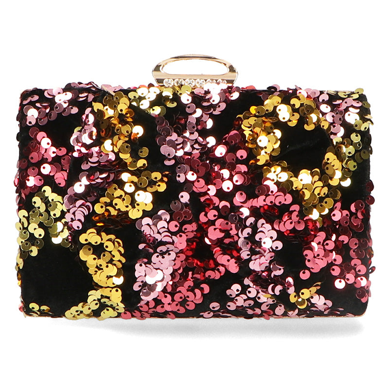 Misch Masch Sequin Ribbon Clutch Bag/MOB005