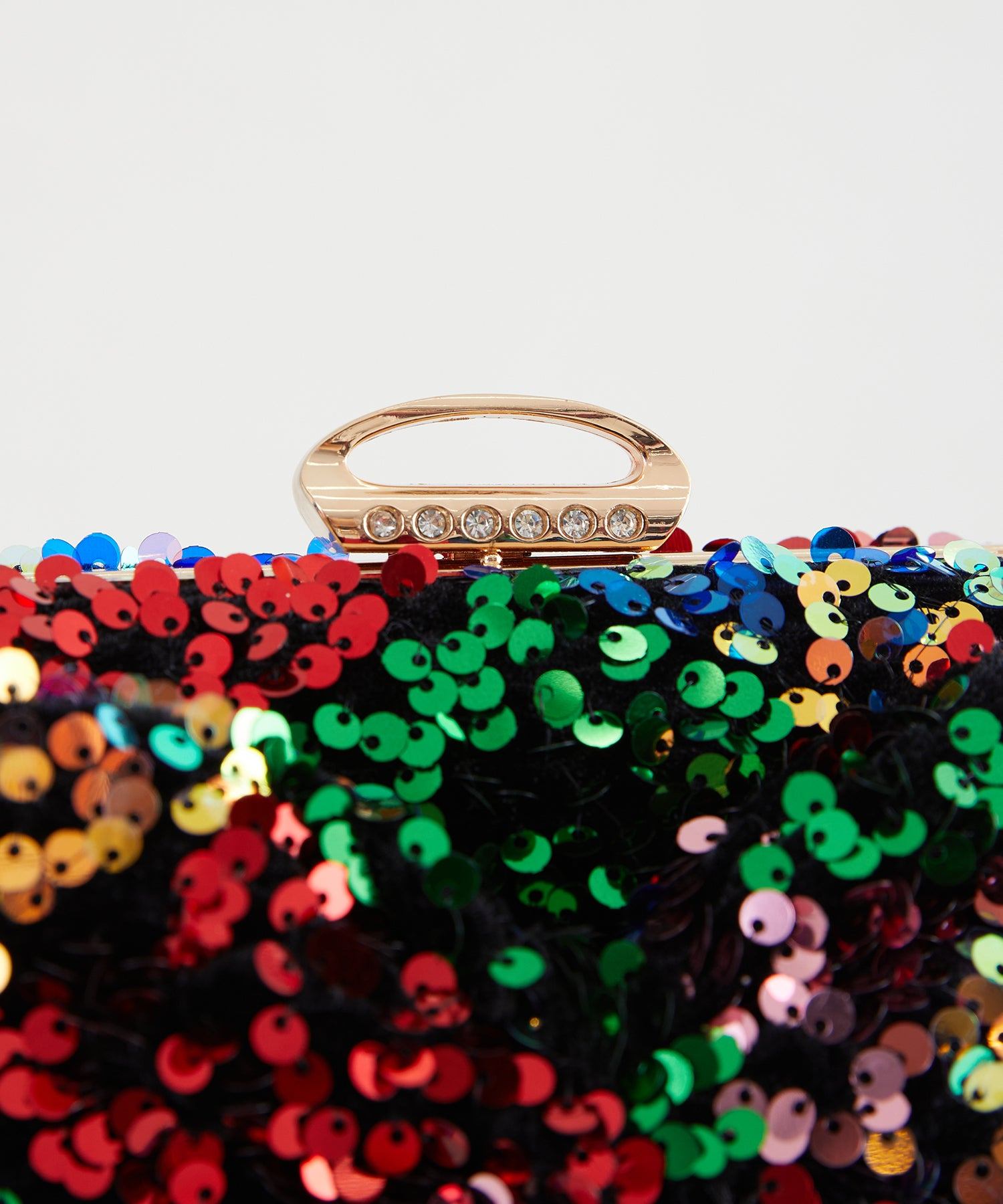 Misch Masch Sequin Ribbon Clutch Bag/MOB005
