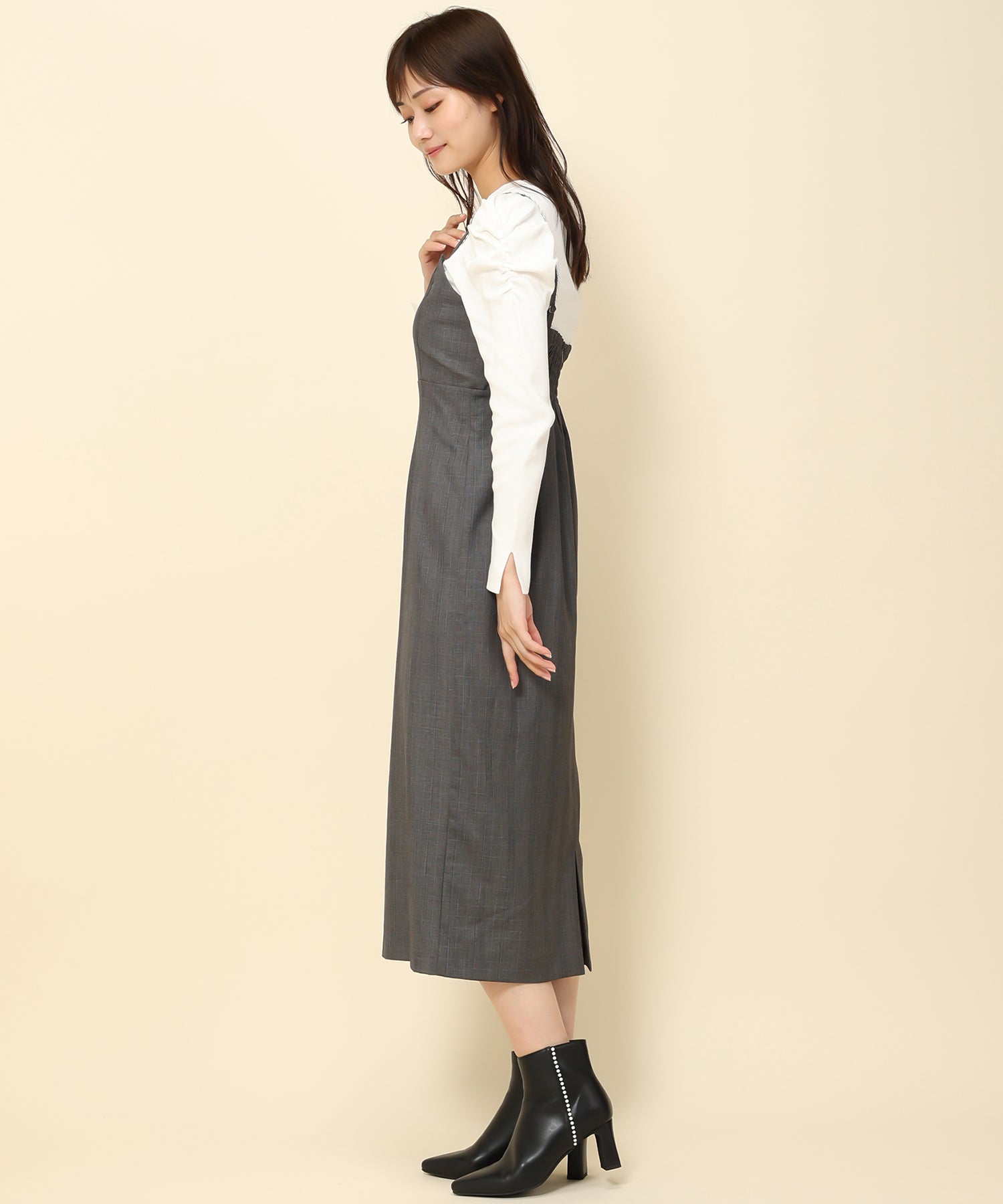 ミッシュマッシュ MISCH MASCH ショルダーチェーンキャミワンピース/MM337418 （GRAY） GRAY