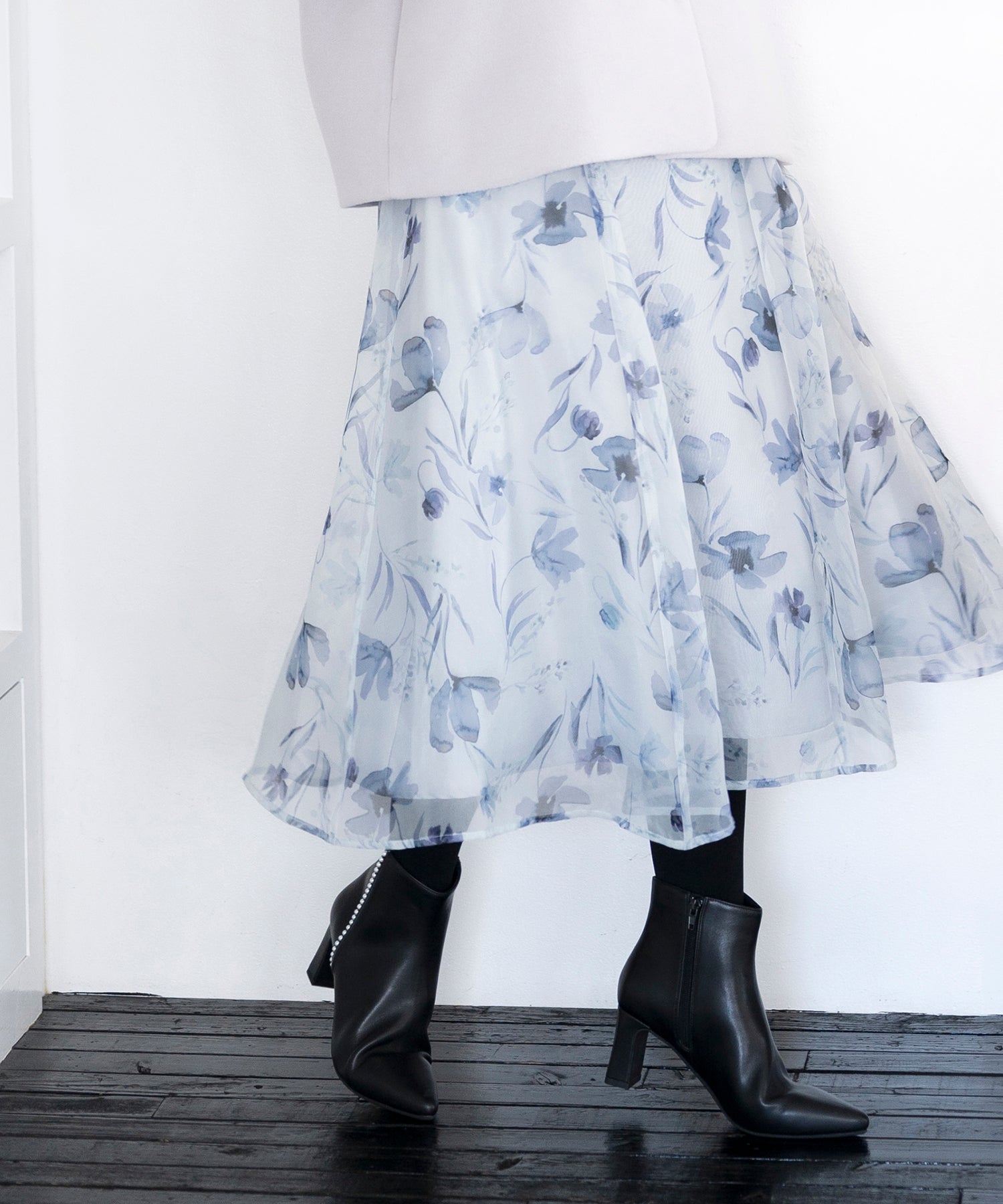 ミッシュマッシュ MISCH MASCH シフォンジーレースアップスカート/MM337228