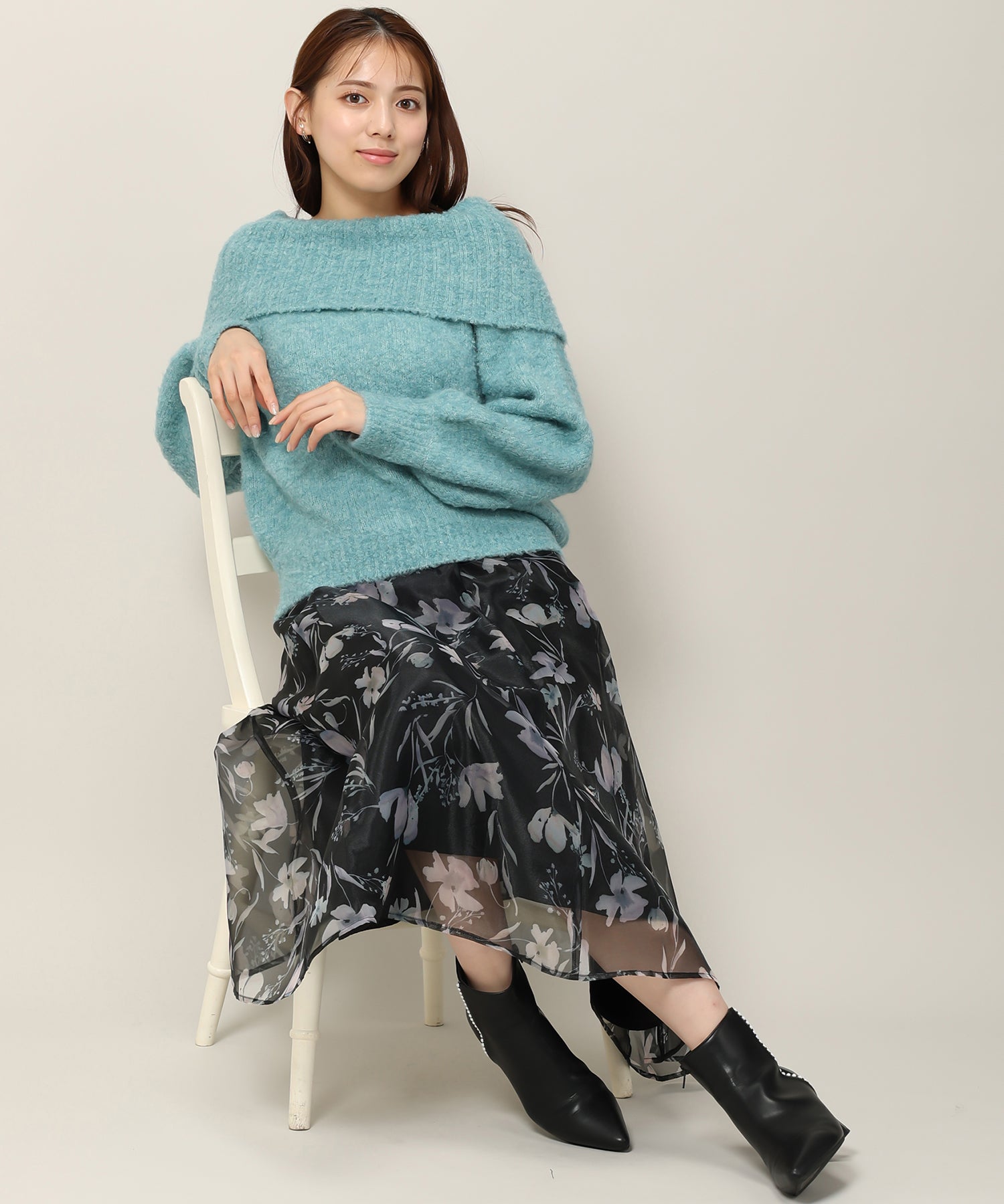ミッシュマッシュ MISCH MASCH シフォンジーレースアップスカート/MM337228
