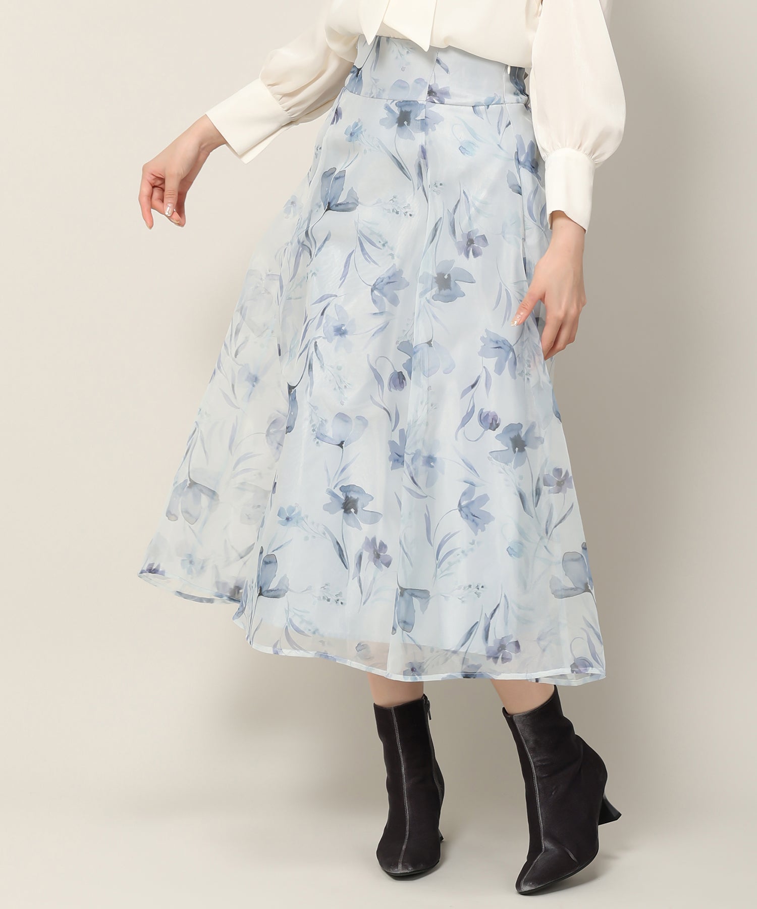 ミッシュマッシュ MISCH MASCH シフォンジーレースアップスカート/MM337228