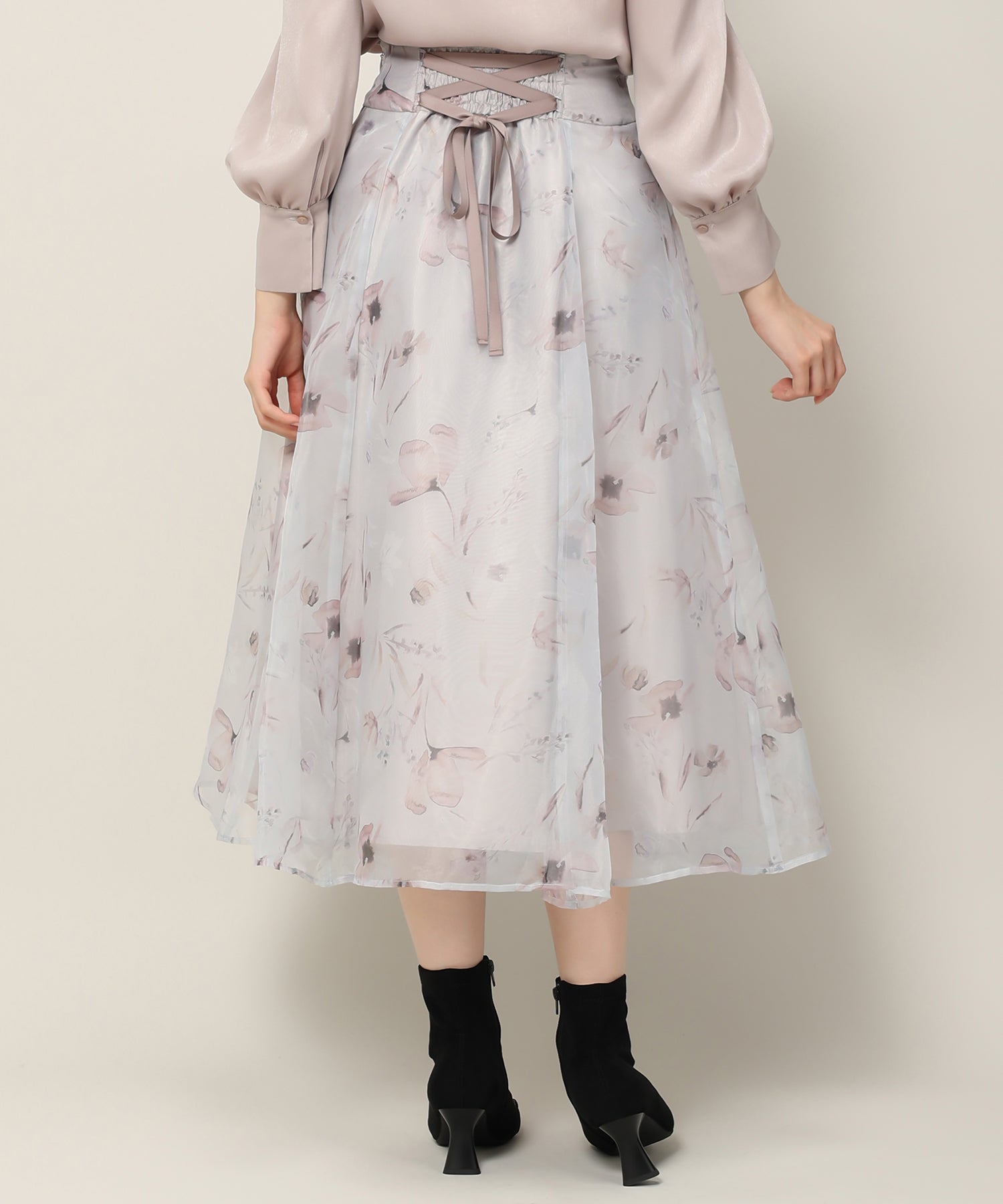 ミッシュマッシュ MISCH MASCH シフォンジーレースアップスカート/MM337228