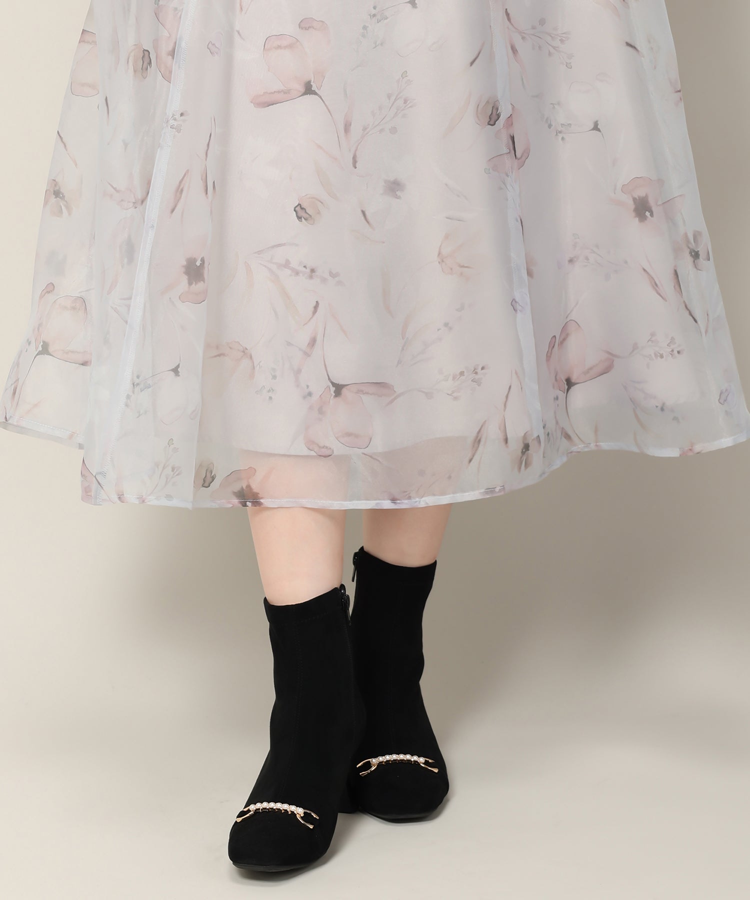 ミッシュマッシュ MISCH MASCH シフォンジーレースアップスカート/MM337228