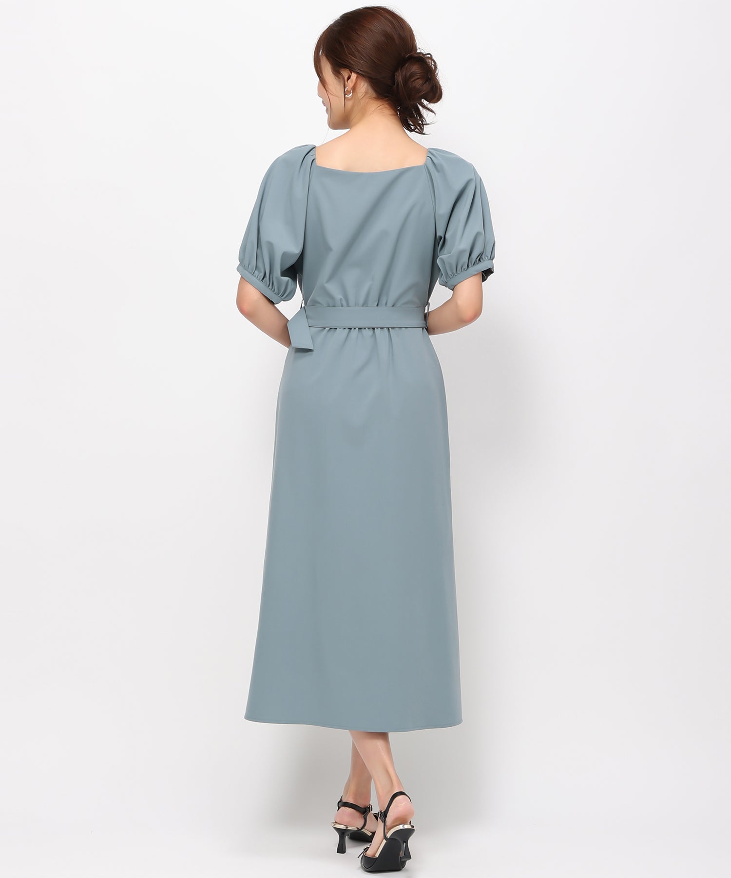 ミッシュマッシュ MISCH MASCH 【2024春夏新作】パフスリーブフロントボタンワンピース/MM417421 （BLACK） BLACK