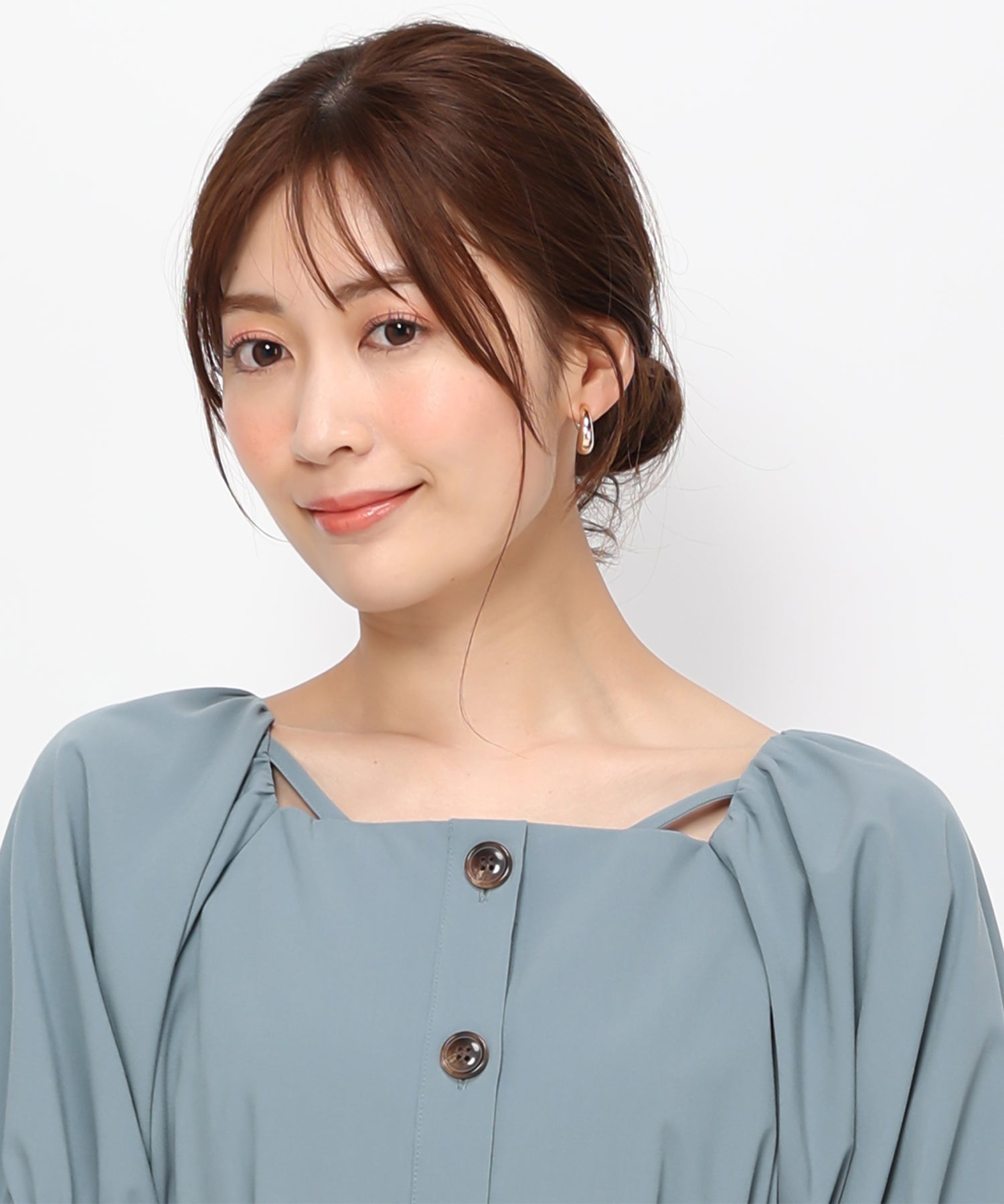 ミッシュマッシュ MISCH MASCH 【2024春夏新作】パフスリーブフロントボタンワンピース/MM417421 （BLACK） BLACK
