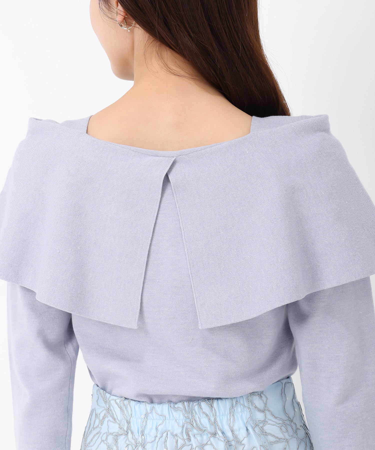 ミッシュマッシュ MISCH MASCH 2025春夏新作アシメケープパールニット/MM518302 （WHITE） WHITE