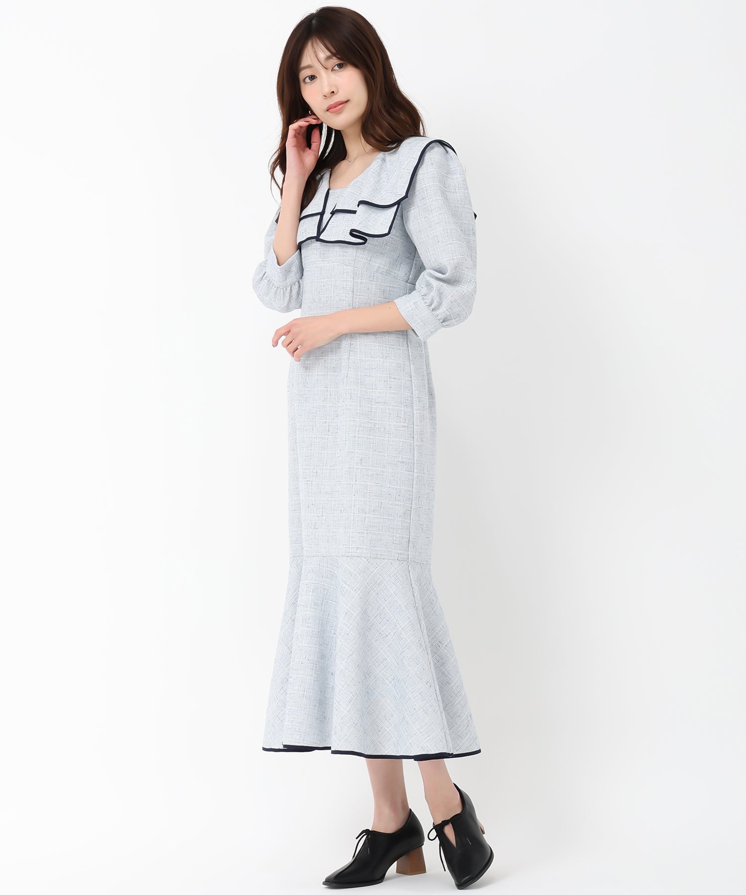 ミッシュマッシュ MISCH MASCH 2025春夏新作 大領子美人魚連身裙/MM517407