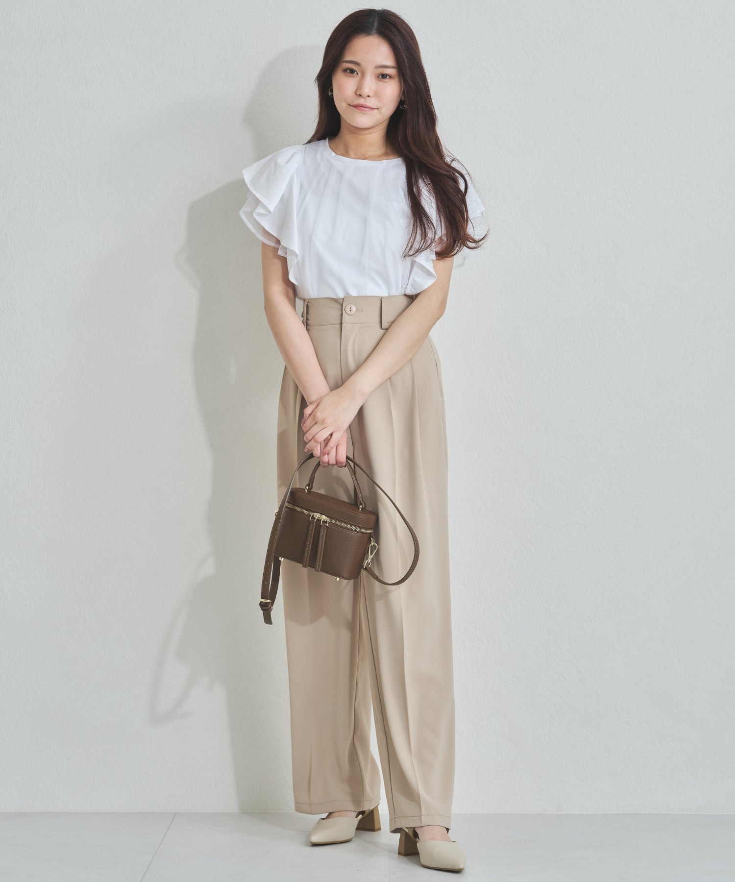 新品　ミッシュマッシュ MISCH MASCH 綿麻リネン混　ミリタリーパンツ WEB限定】ミッシュマッシュ MISCH MASCH 2025春夏新作 2タックワイド