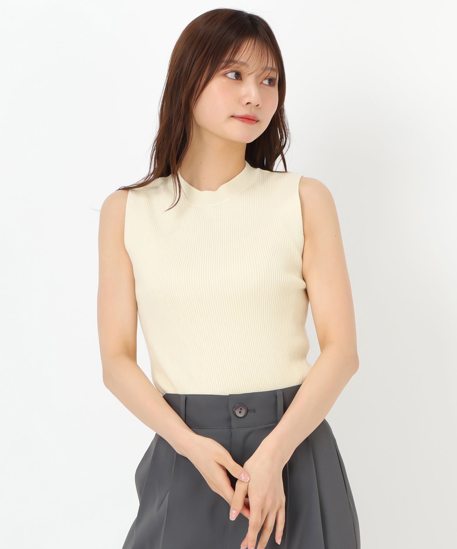 ミッシュマッシュ MISCH MASCH 2025春夏新作 金ホックリブニットアンサンブル/MM518303