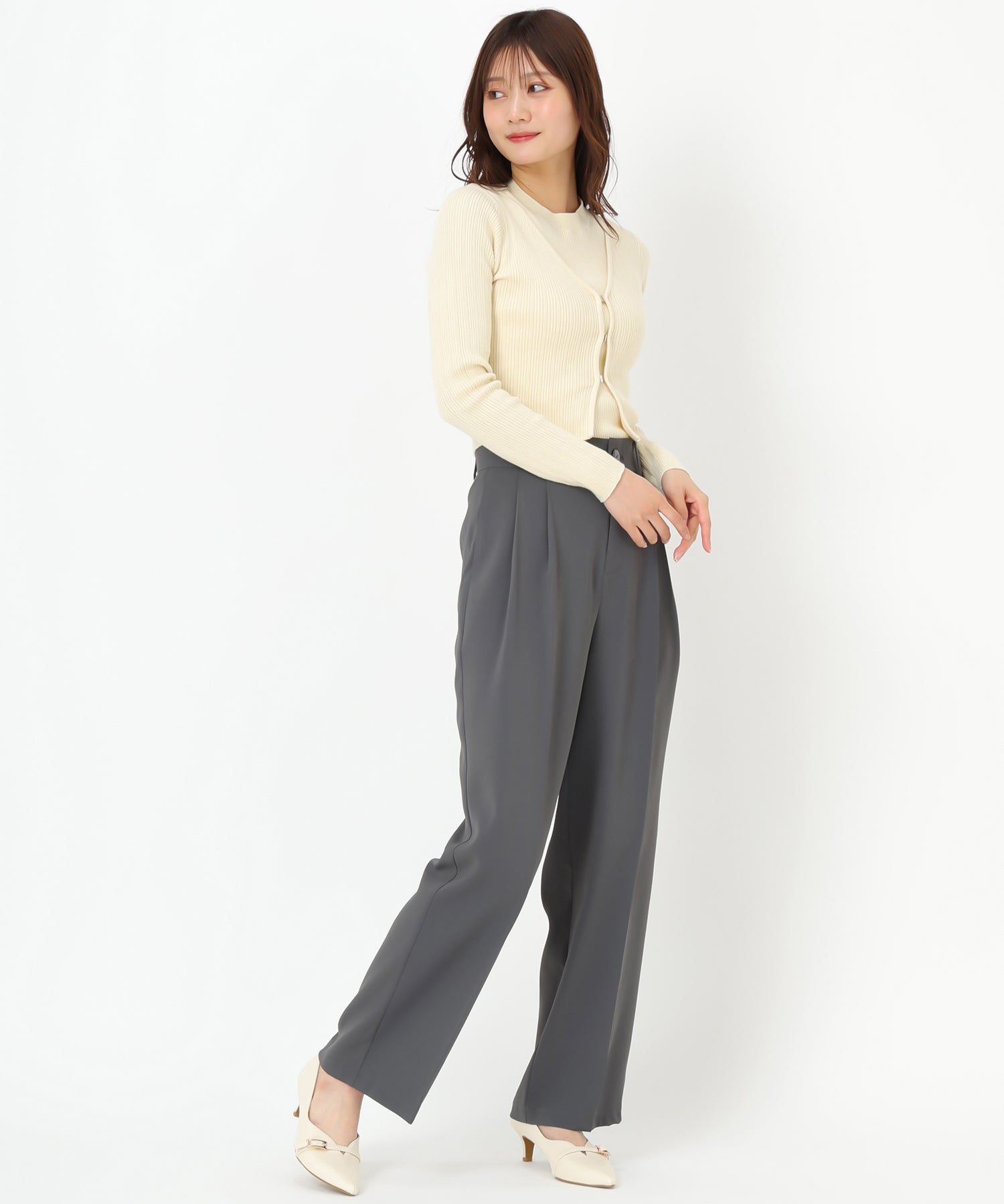 ミッシュマッシュ MISCH MASCH 2025春夏新作 金ホックリブニットアンサンブル/MM518303