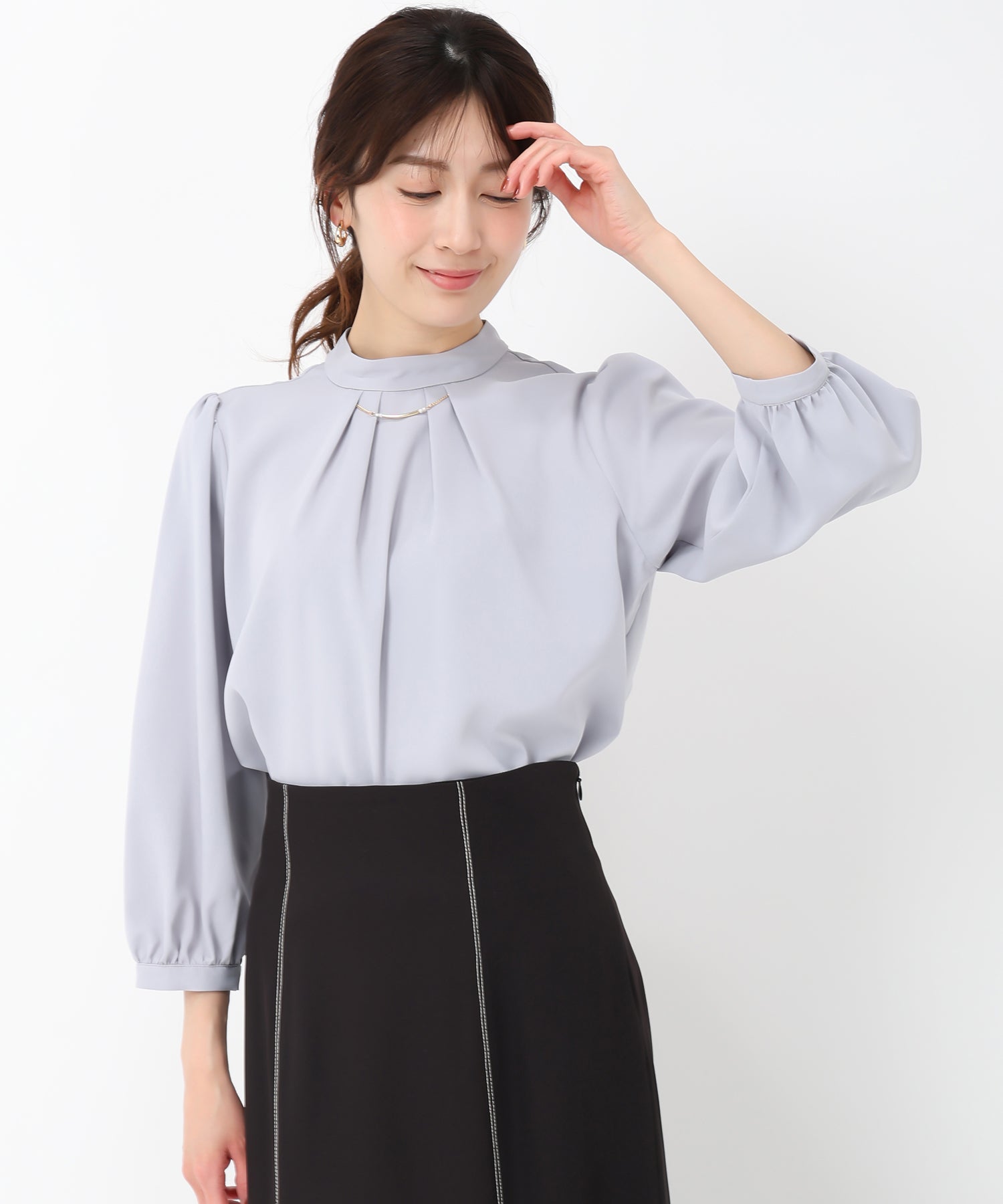 ミッシュマッシュ MISCH MASCH 2025春夏新作 フロントチェーンブラウス/MM518105 （WHITE） ミッシュマッシュ MISCH MASCH 2025春夏新作 フロントチェーン