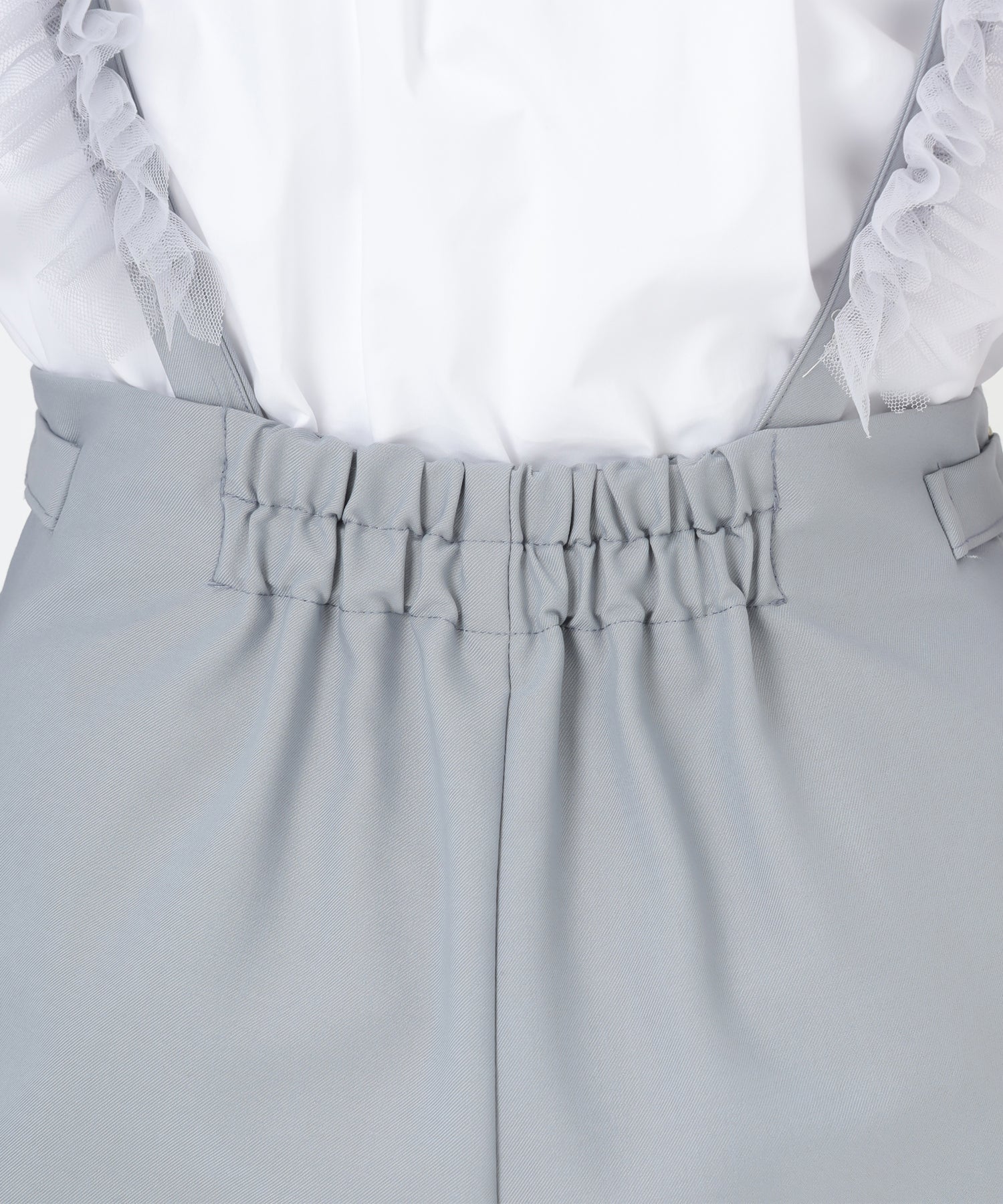 ミッシュマッシュ MISCH MASCH 2025春夏新作 チュールサスペンダーワイドパンツ/MM517304 （BLUE） BLUE