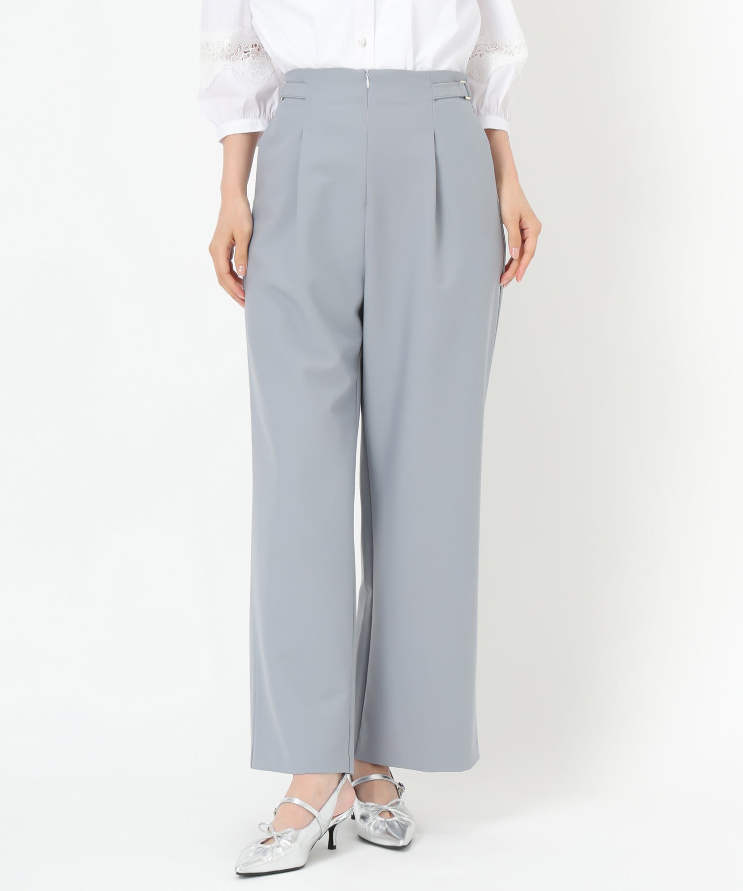 ミッシュマッシュ MISCH MASCH 2025春夏新作 チュールサスペンダーワイドパンツ/MM517304 （BLUE） BLUE