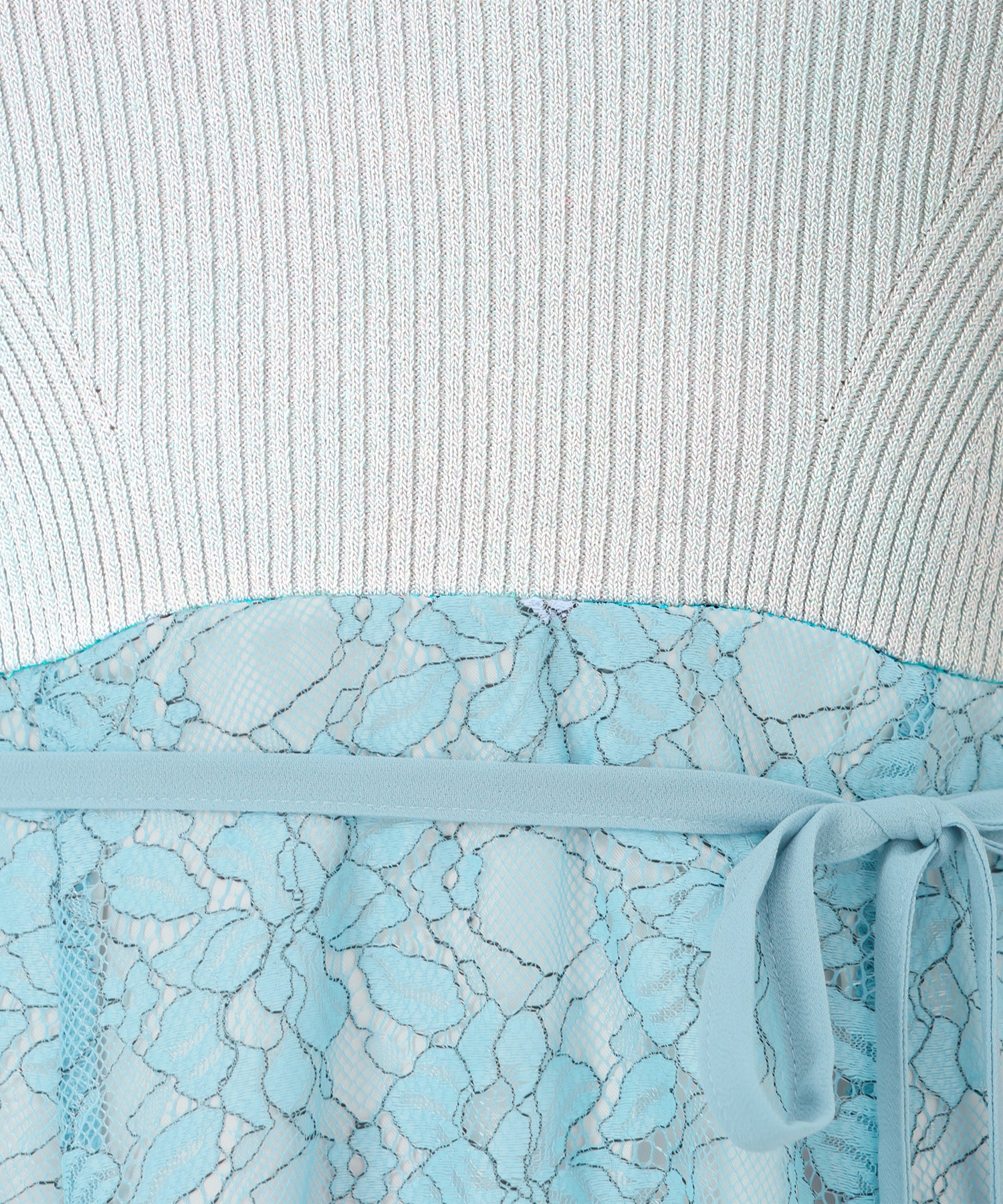 ミッシュマッシュ MISCH MASCH 2025春夏新作 ラメニット×レースワンピース （BLUE） BLUE