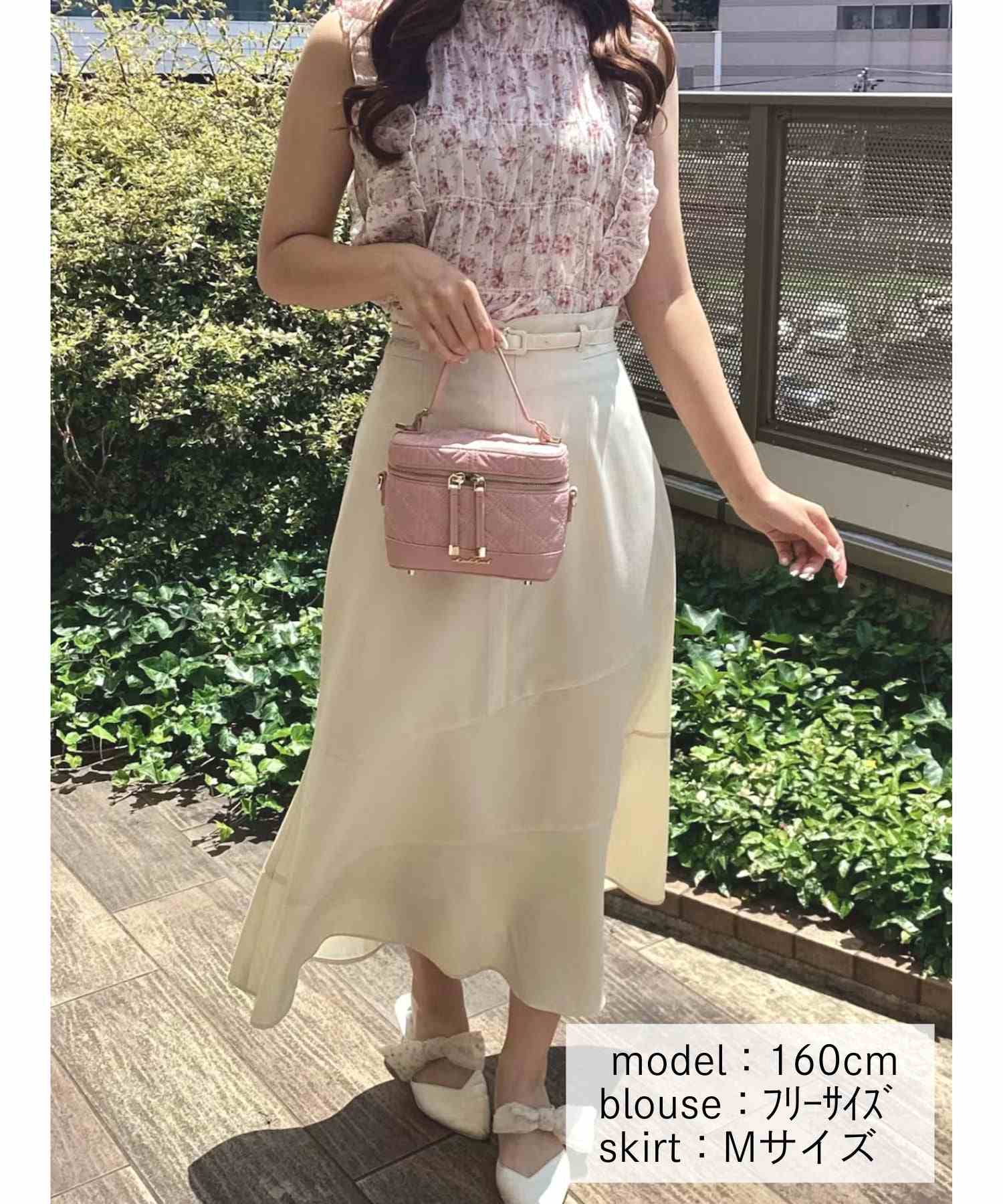 ミッシュマッシュ MISCH MASCH 2025春夏新作 小花柄シャーリングノースリブラウス （WHITE） WHITE