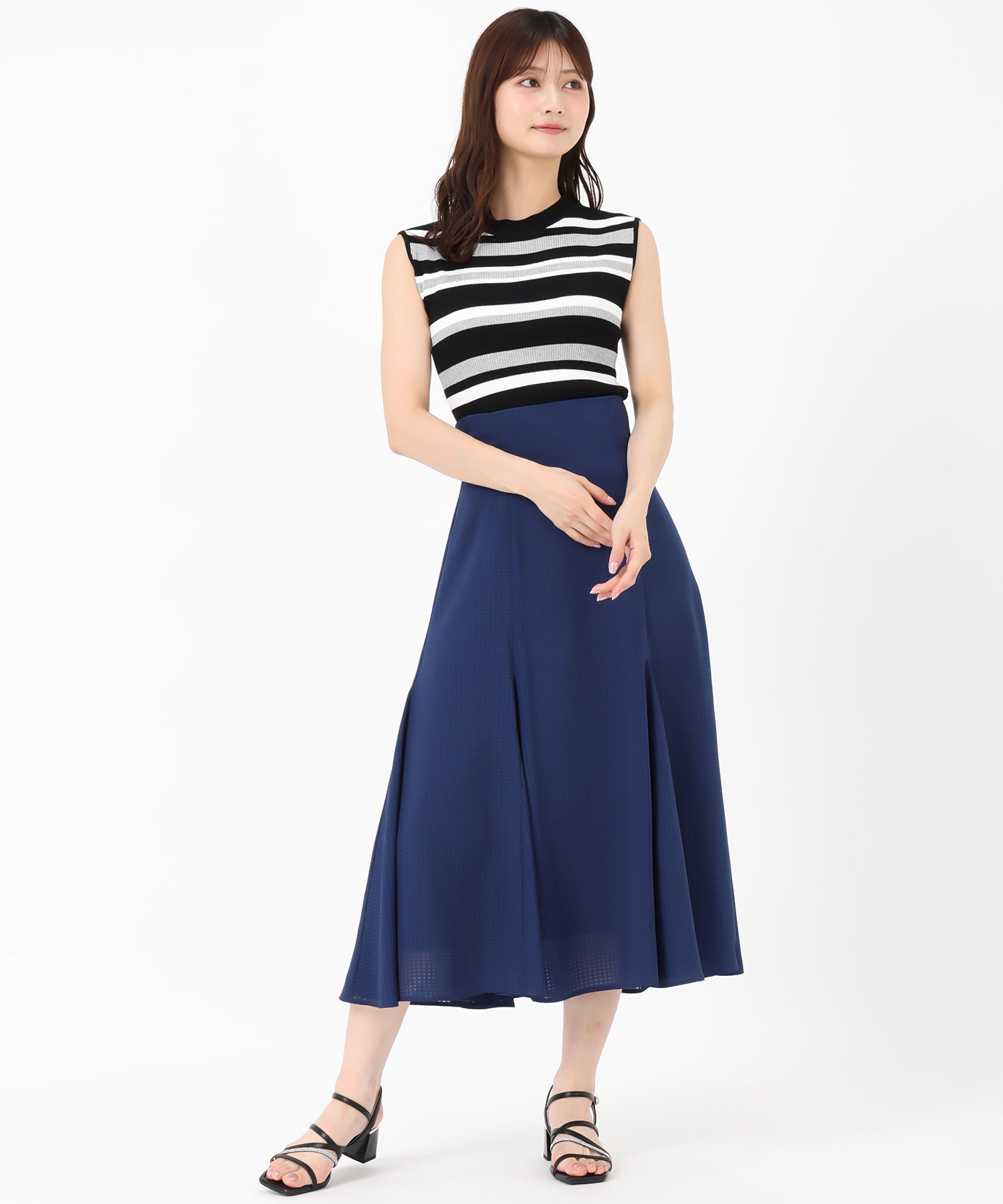 ミッシュマッシュ MISCH MASCH 2025春夏新作 バリエーションフレンチラメリブニット （BLACK） BLACK