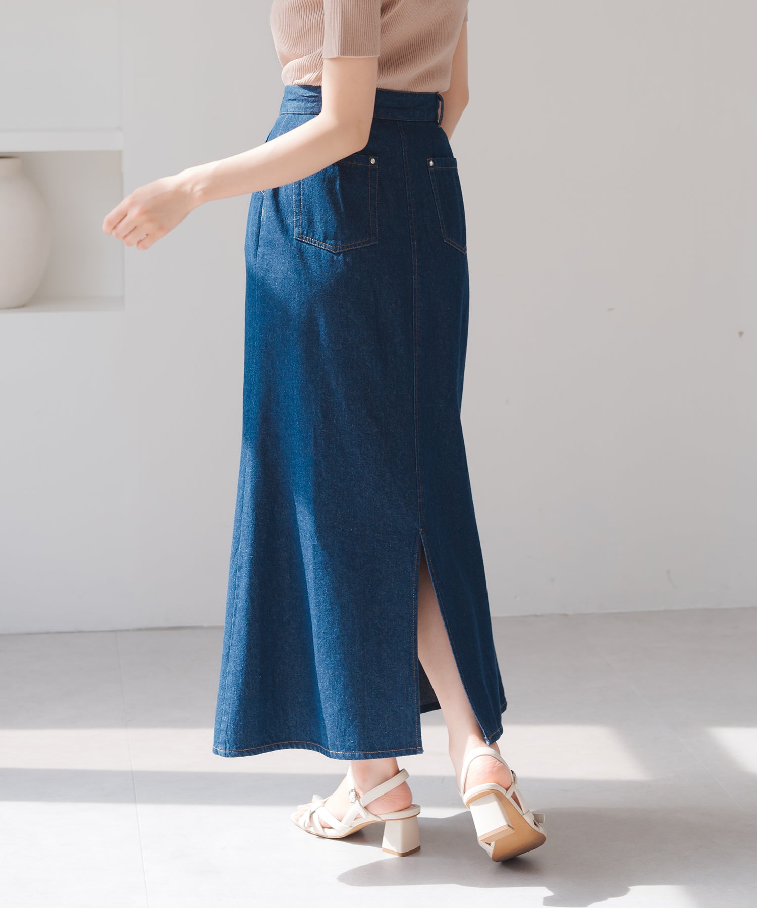 ミッシュマッシュ MISCH MASCH 2025春夏新作 デニムロングマーメイドスカート （NAVY） NAVY
