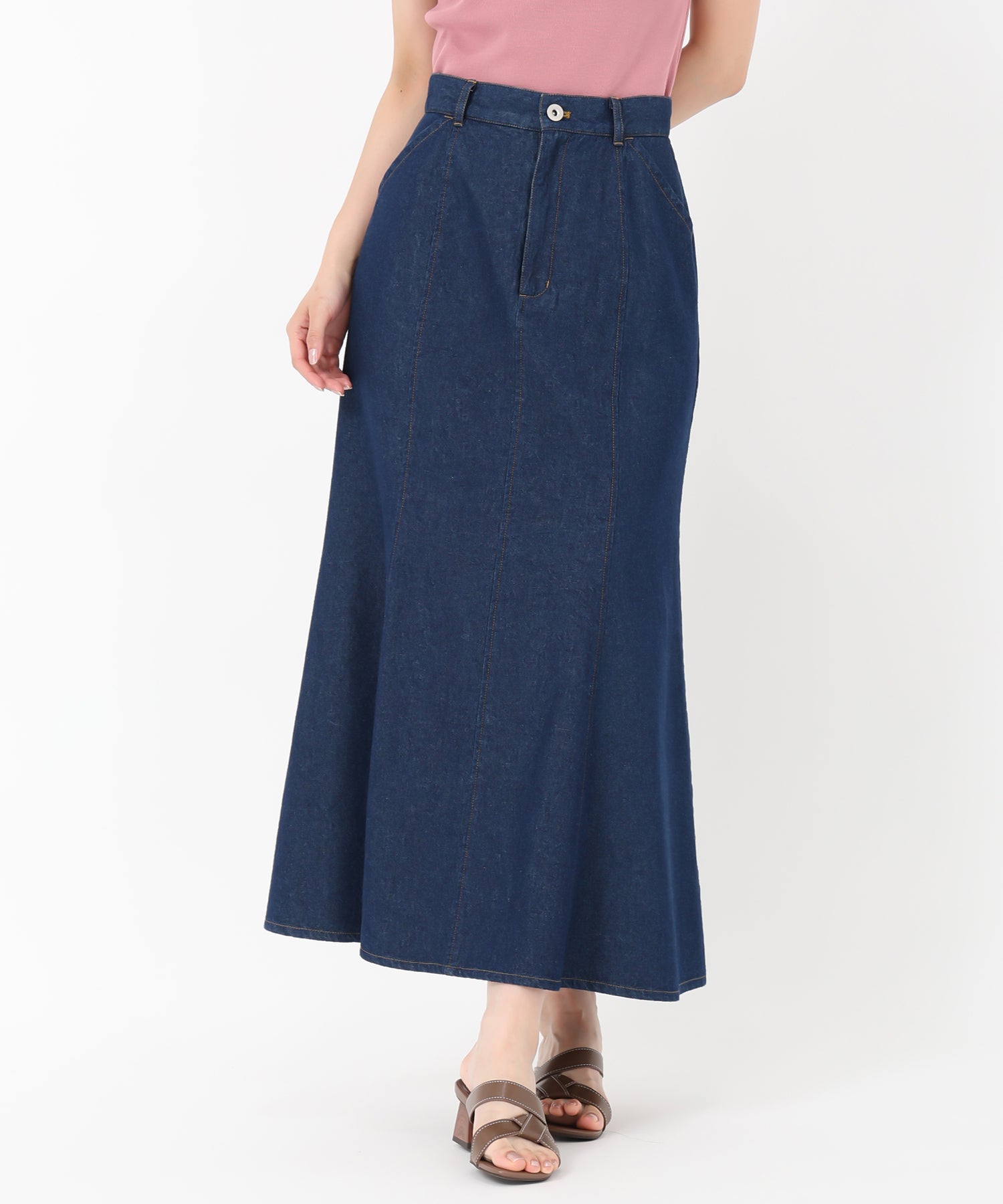 ミッシュマッシュ MISCH MASCH 2025春夏新作 デニムロングマーメイドスカート （NAVY） NAVY