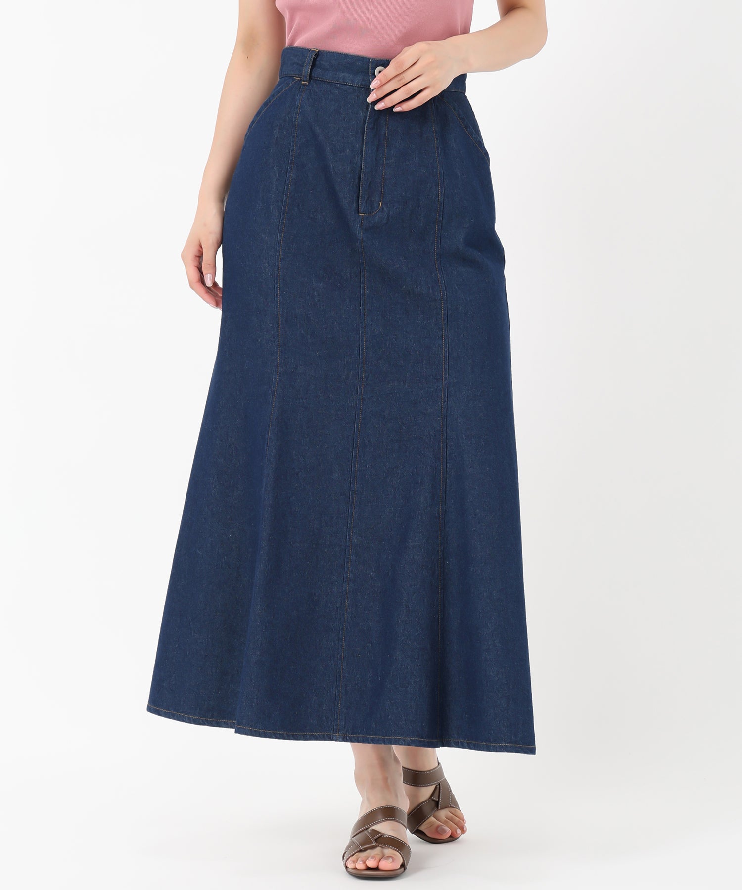 ミッシュマッシュ MISCH MASCH 2025春夏新作 デニムロングマーメイドスカート （NAVY） NAVY