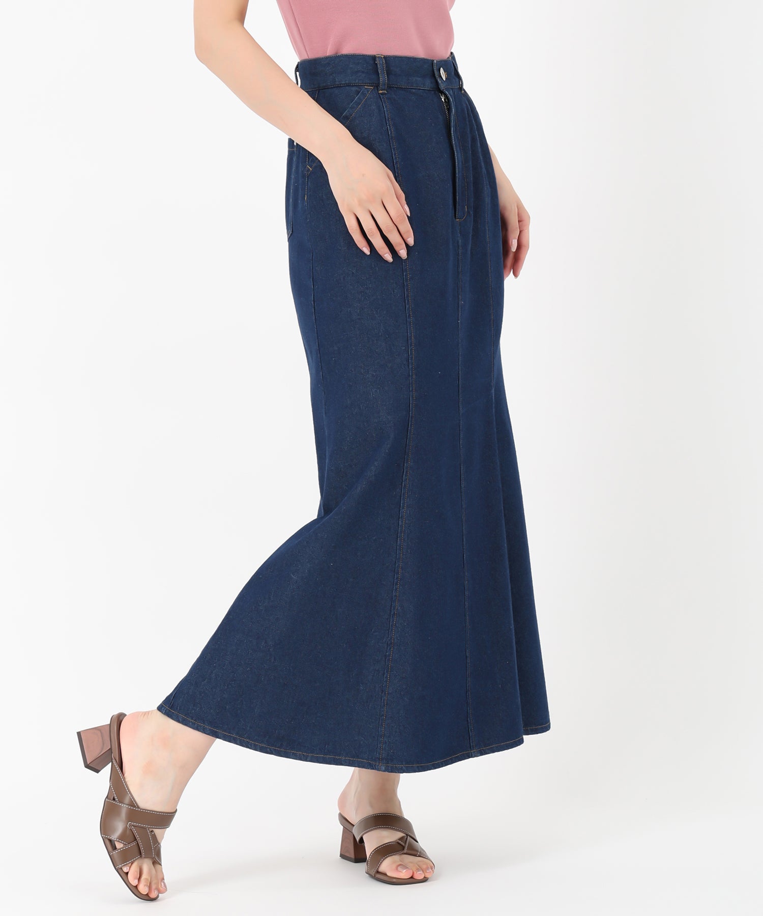 ミッシュマッシュ MISCH MASCH 2025春夏新作 デニムロングマーメイドスカート （NAVY） NAVY