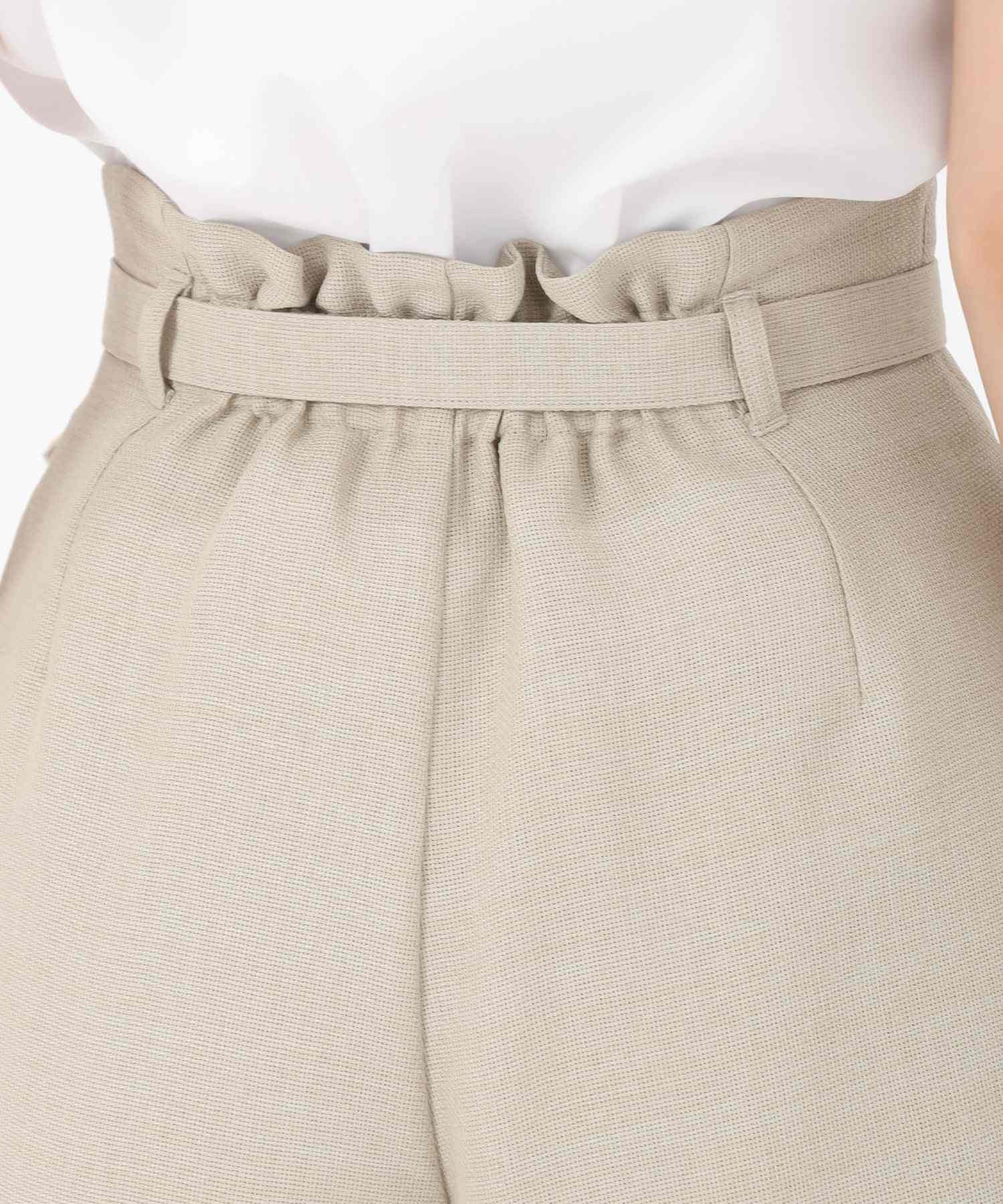 ミッシュマッシュ MISCH MASCH 2025春夏新作 麻調メッシュショートパンツ （BEIGE） BEIGE