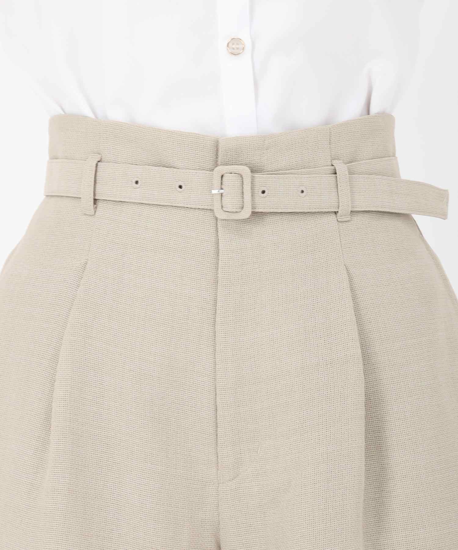 ミッシュマッシュ MISCH MASCH 2025春夏新作 麻調メッシュショートパンツ （BEIGE） BEIGE