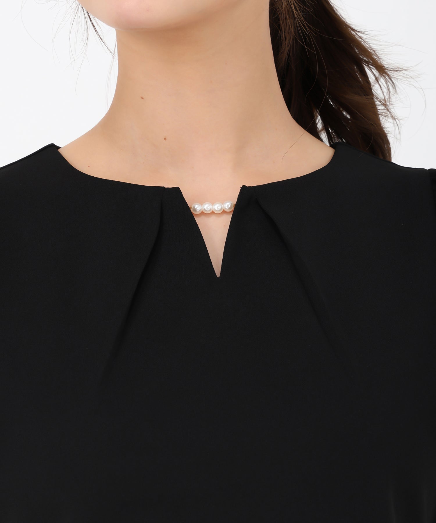 ミッシュマッシュ MISCH MASCH 2025春夏新作 パールフレア袖カットブラウス （BLACK） BLACK