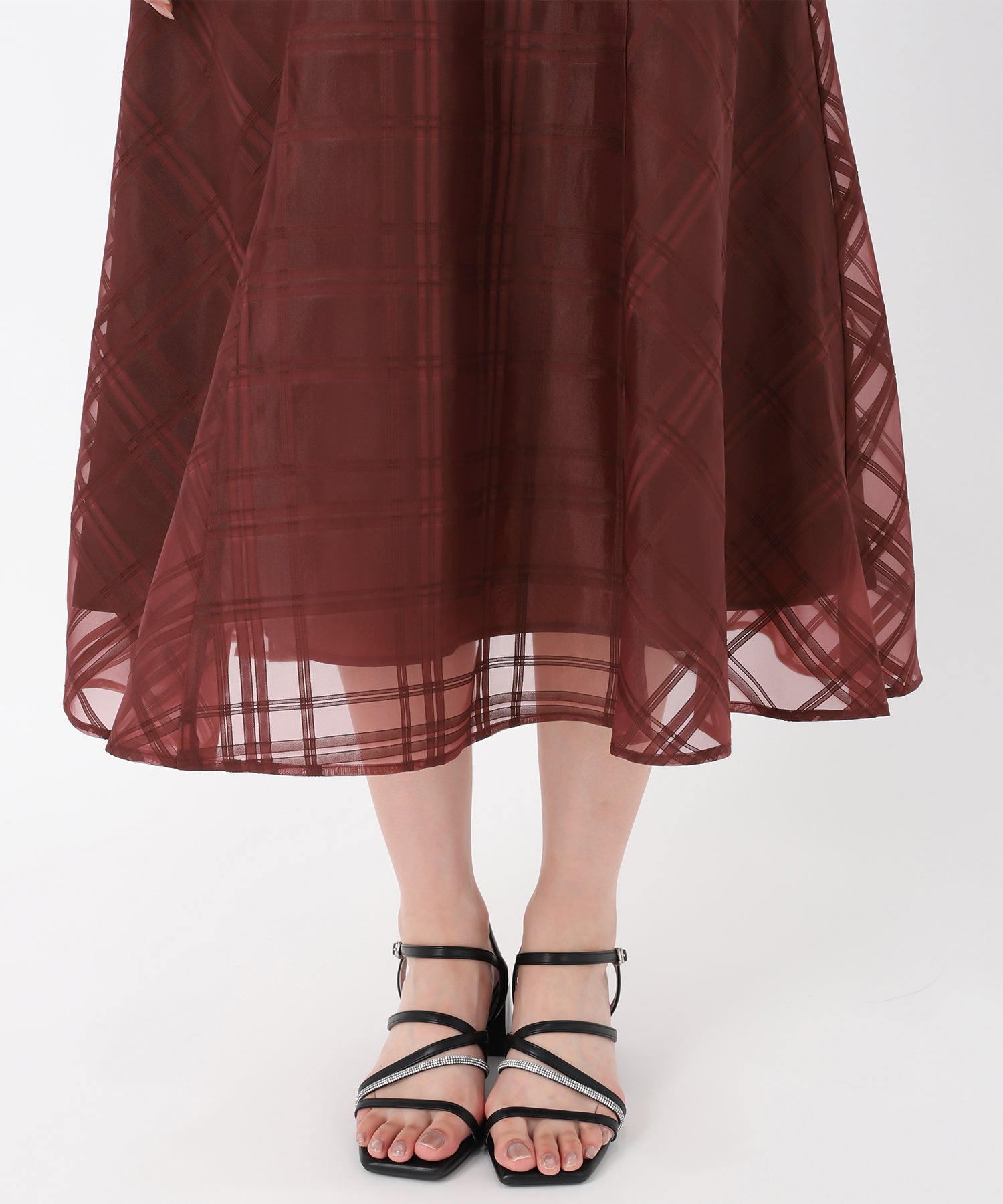 ミッシュマッシュ MISCH MASCH 2025秋冬新作 シアーチェックドッキングワンピース （RED） RED
