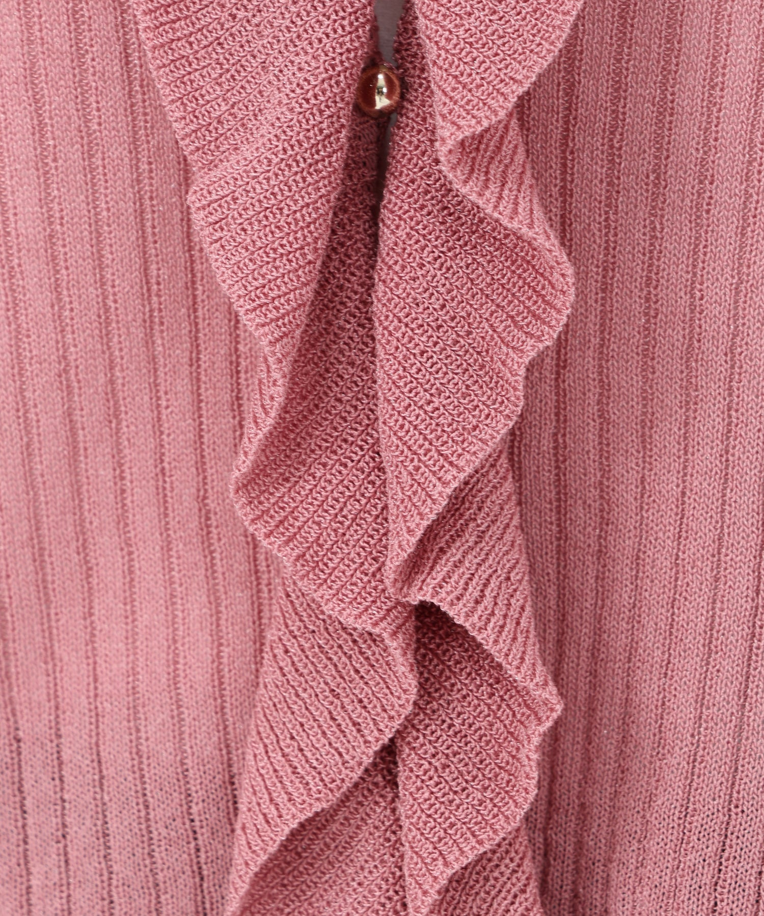 ミッシュマッシュ MISCH MASCH 2025秋冬新作 ラッフルシアーカーディガン （PINK） PINK