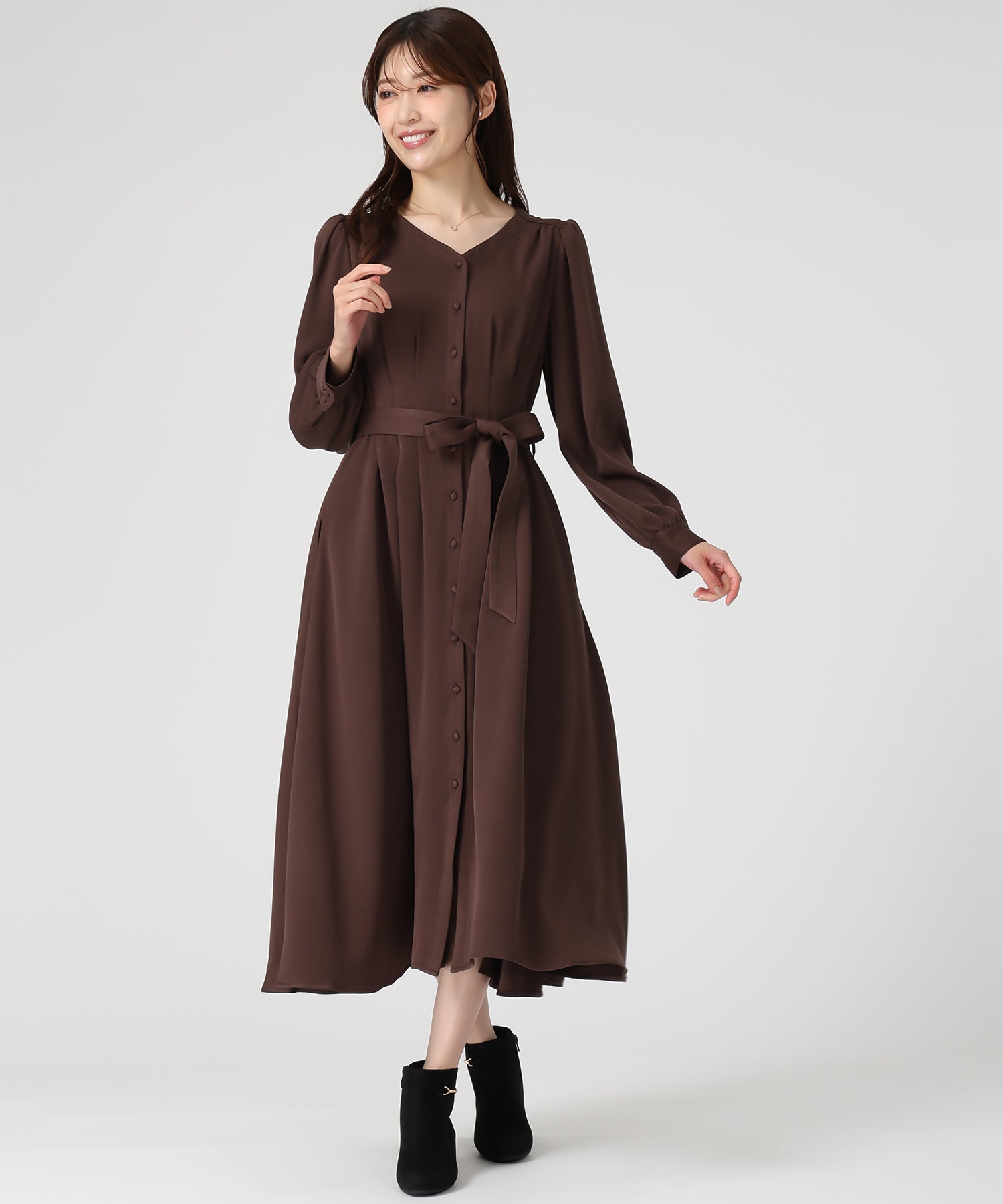 ミッシュマッシュ MISCH MASCH WEB限定 シャツワンピース MM557409 （BROWN） BROWN