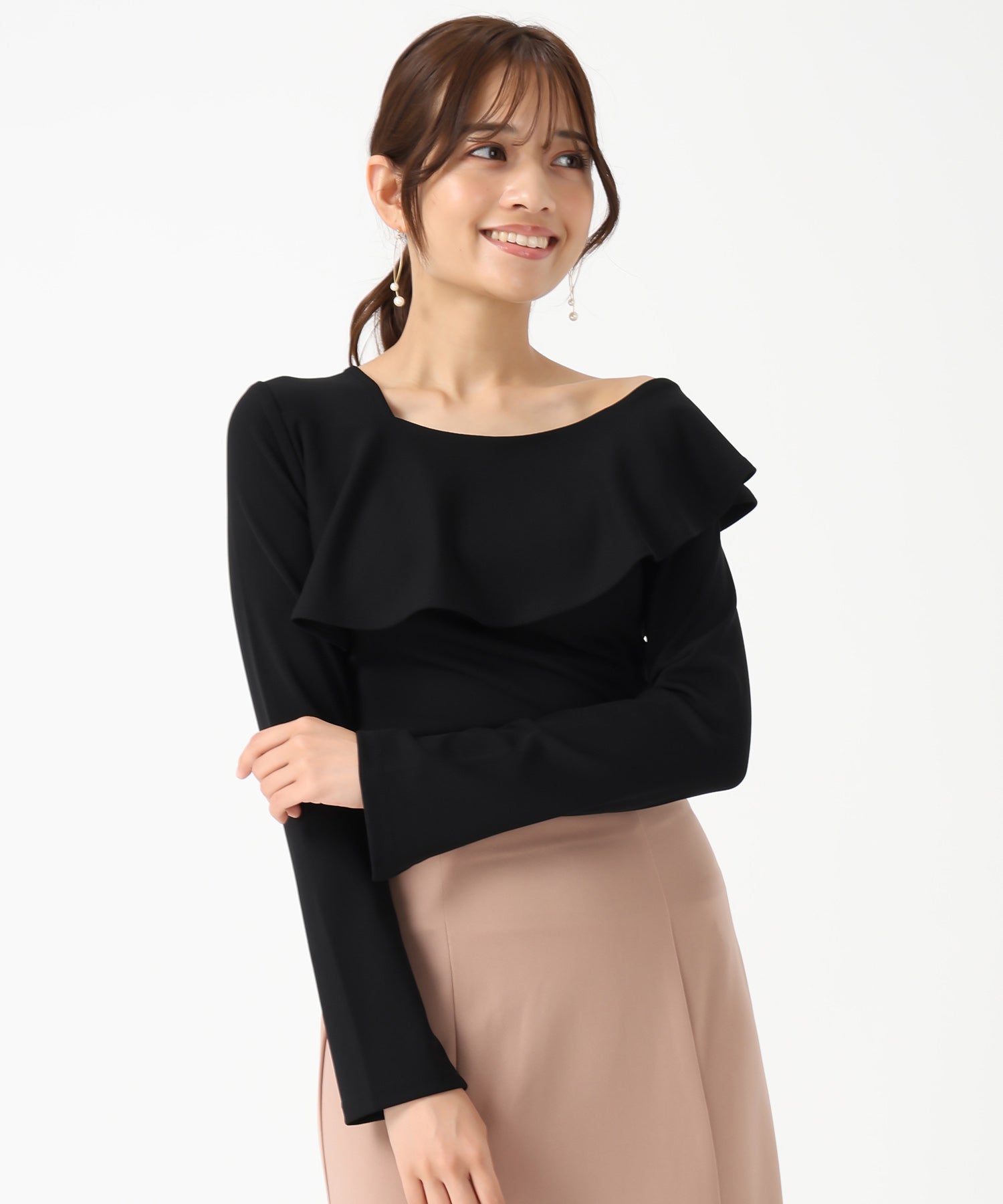 ミッシュマッシュ MISCH MASCH WEB限定 フリルカットソー MM558201 （BLACK） BLACK