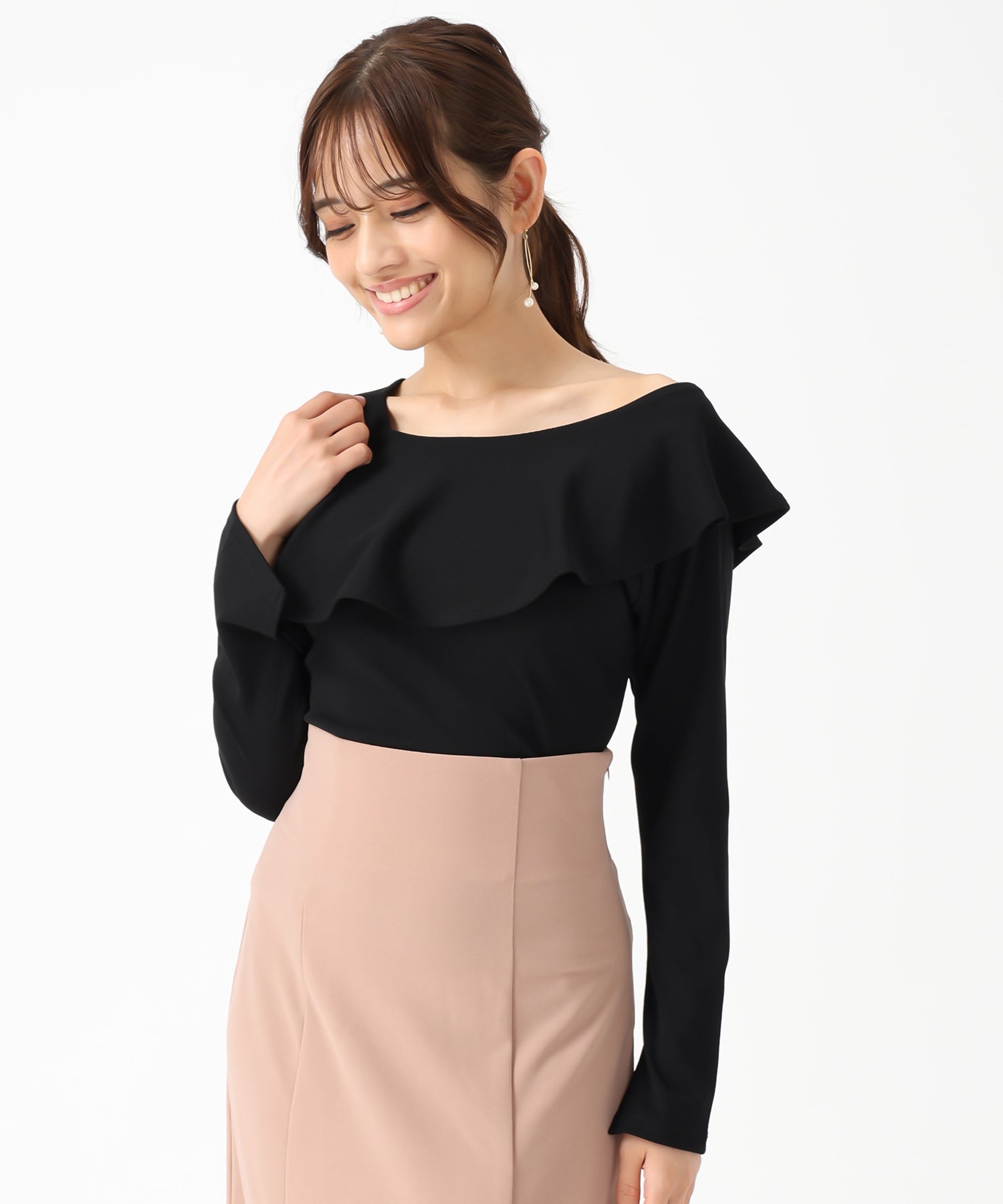 ミッシュマッシュ MISCH MASCH WEB限定 フリルカットソー MM558201 （BLACK） BLACK