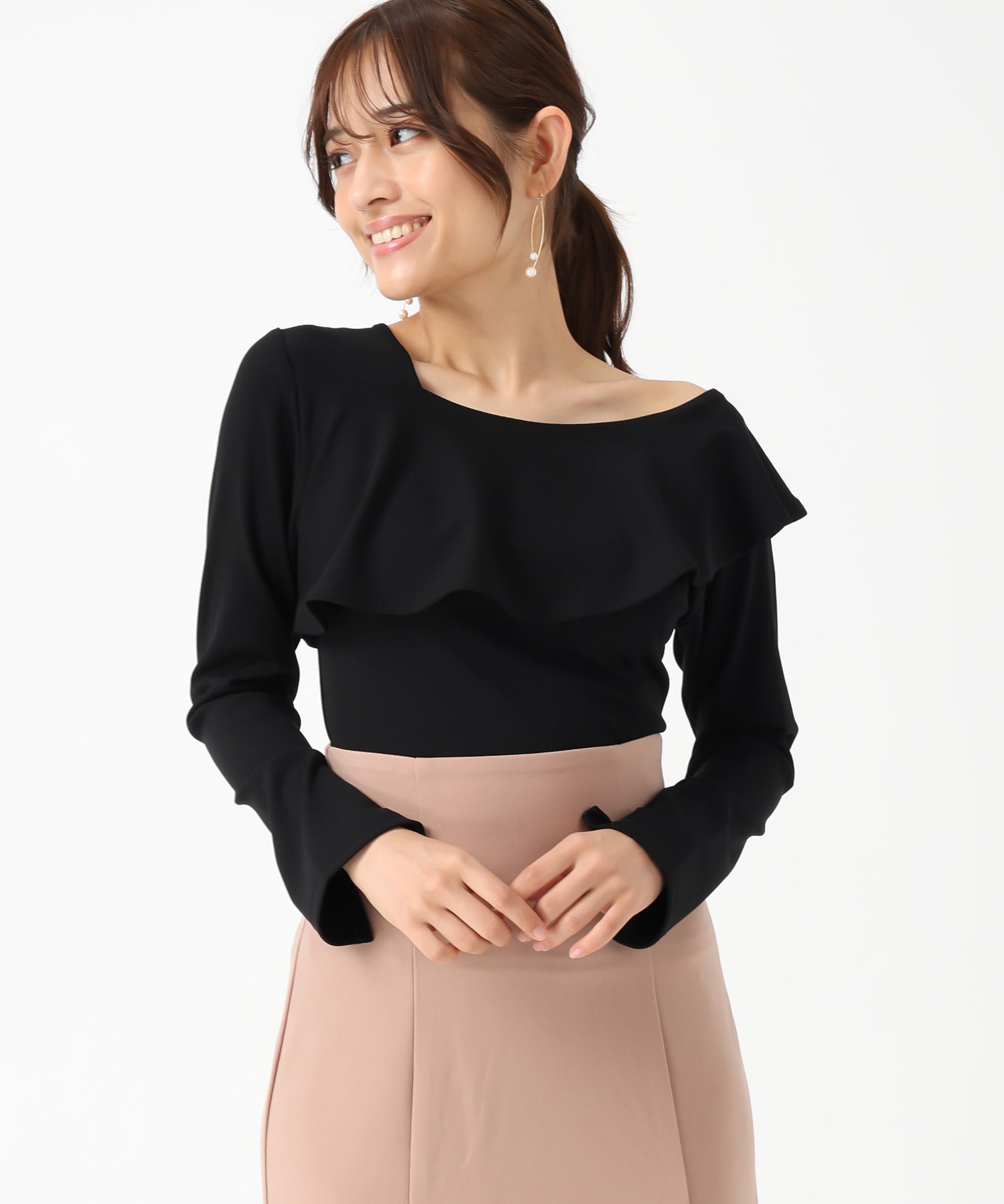 ミッシュマッシュ MISCH MASCH WEB限定 フリルカットソー MM558201 （BLACK） BLACK