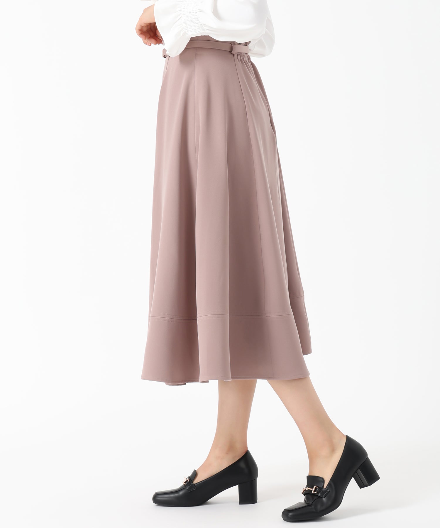 ミッシュマッシュ MISCH MASCH 2025秋冬新作 ベルト付きフレアスカート MM537210 （RED） RED