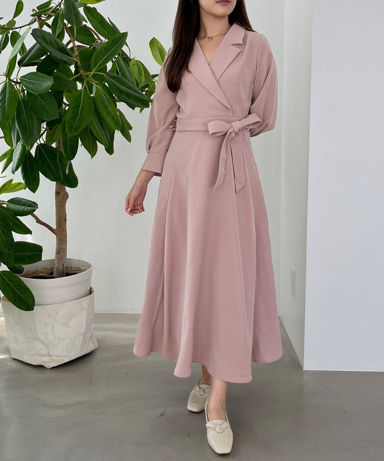 ミッシュマッシュ MISCH MASCH 2025秋冬新作 テーラードフレアワンピース MM557412 （PINK） PINK