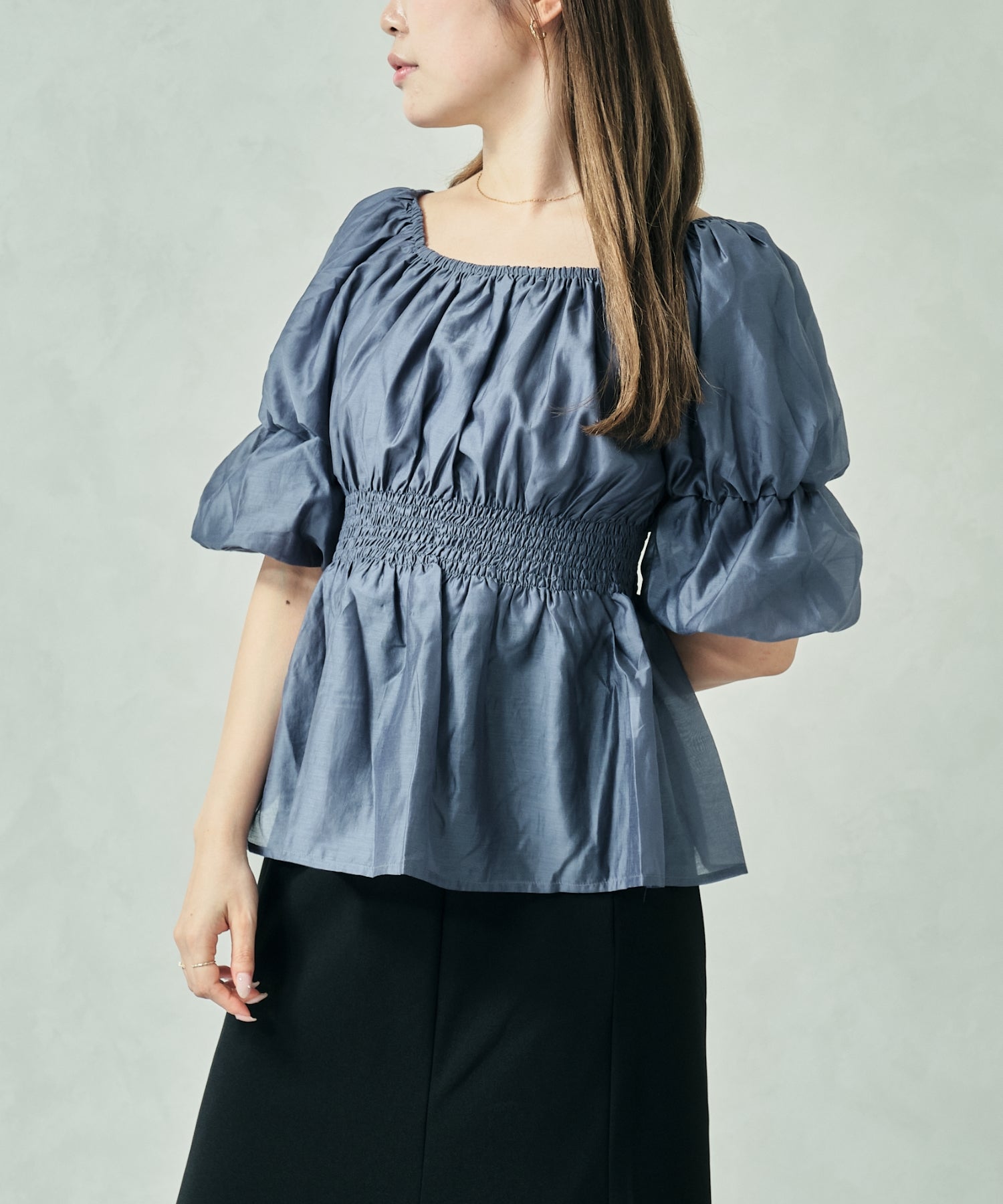 ミッシュマッシュ MISCH MASCH WEB限定 2wayオフショルブラウス MM558110 （BLUE） BLUE