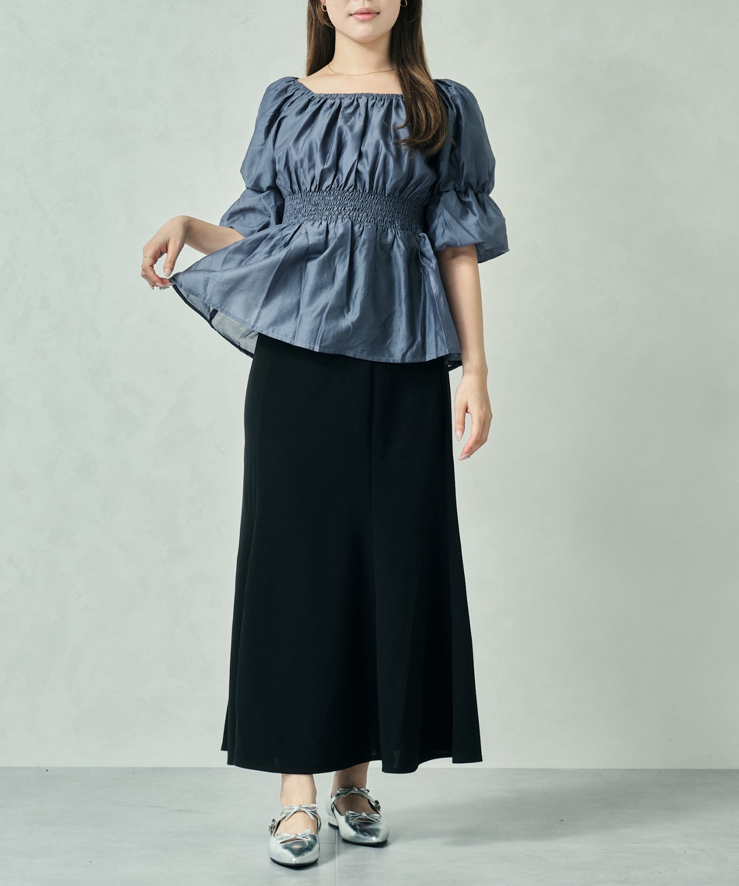 ミッシュマッシュ MISCH MASCH WEB限定 2wayオフショルブラウス MM558110 （BLUE） BLUE