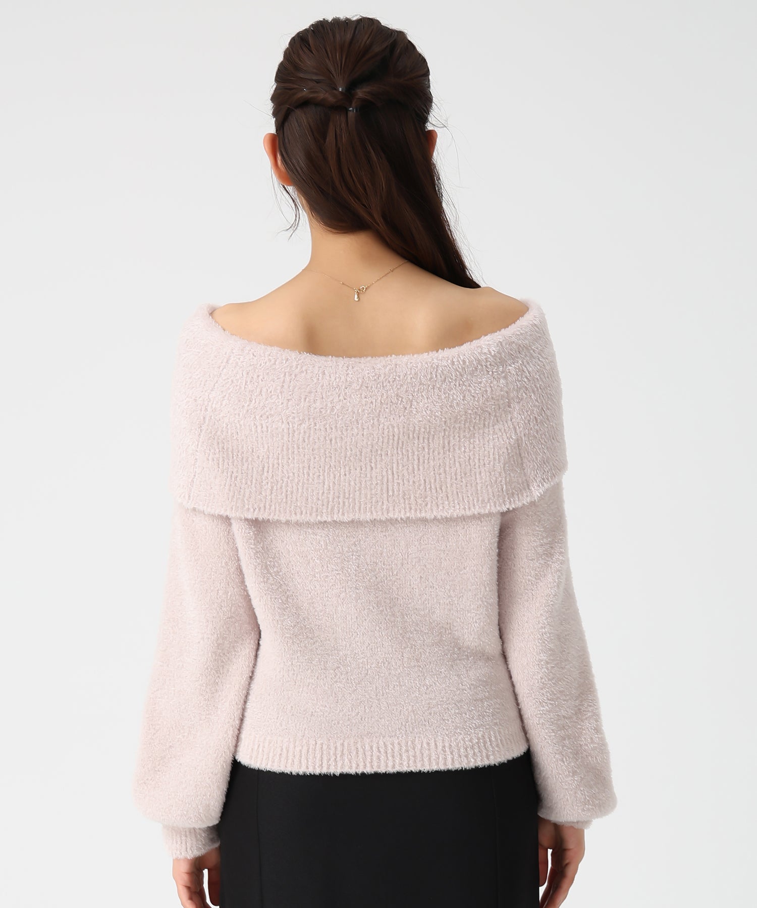 ミッシュマッシュ MISCH MASCH 2025秋冬新作 フワモコオフショルニット MM548317 （PINK） PINK