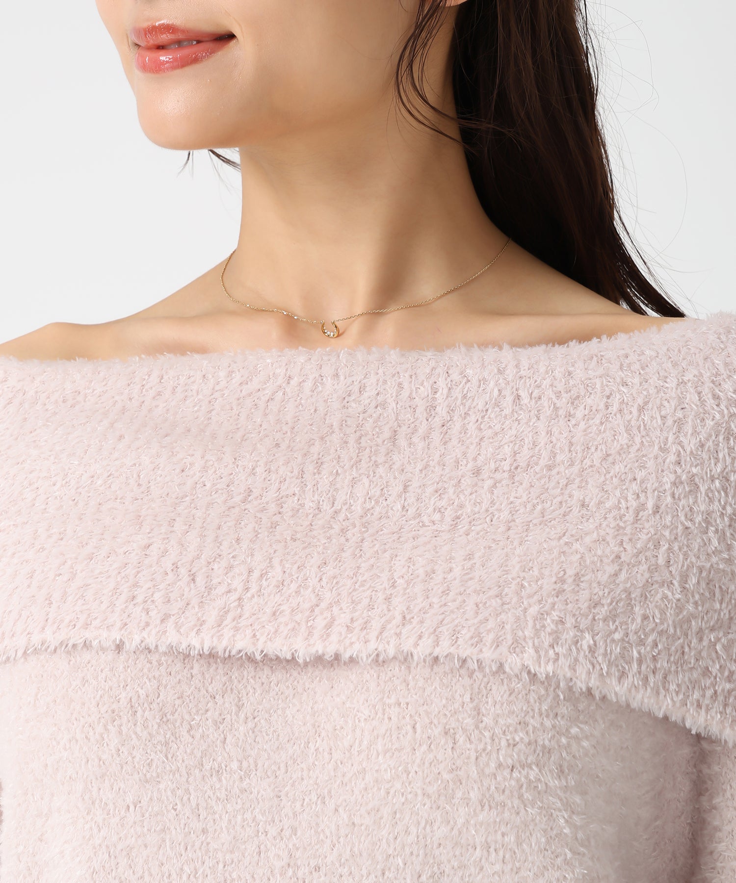 ミッシュマッシュ MISCH MASCH 2025秋冬新作 フワモコオフショルニット MM548317 （PINK） PINK