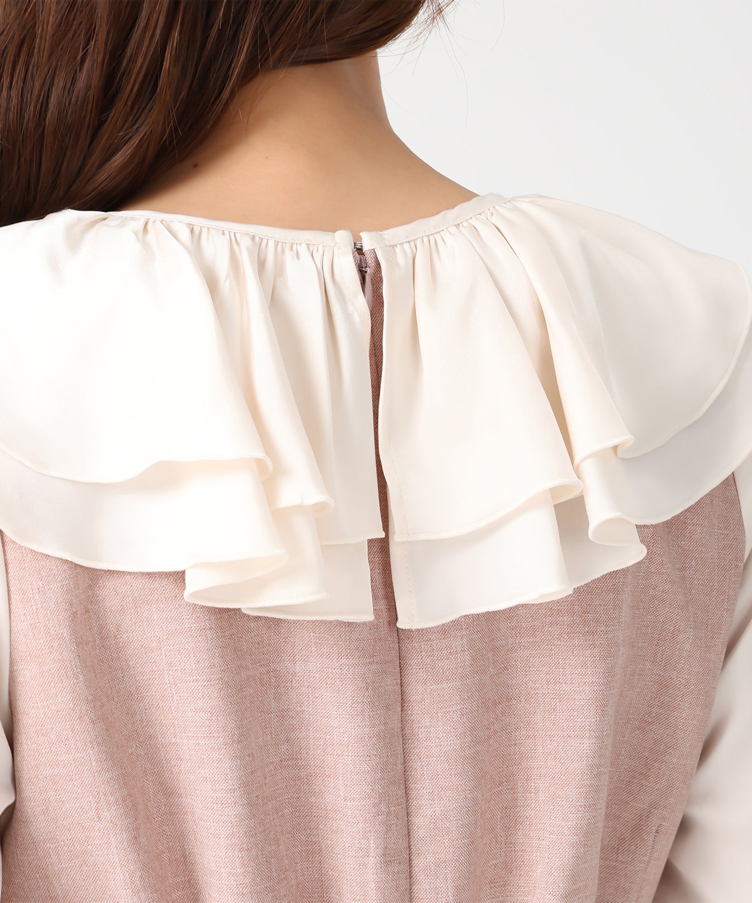 ミッシュマッシュ MISCH MASCH 2025秋冬新作 フリルカラーマーメイドワンピース MM547411 （BLACK） BLACK