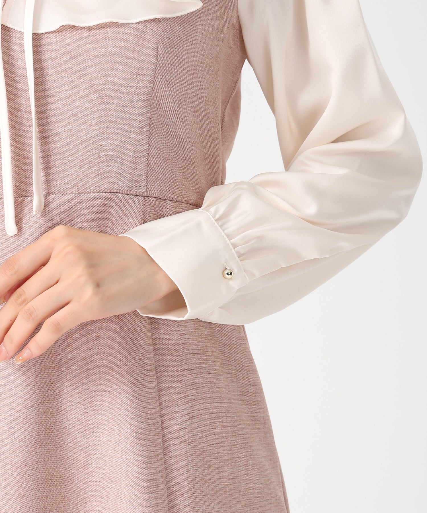 ミッシュマッシュ MISCH MASCH 2025秋冬新作 フリルカラーマーメイドワンピース MM547411 （BLACK） BLACK